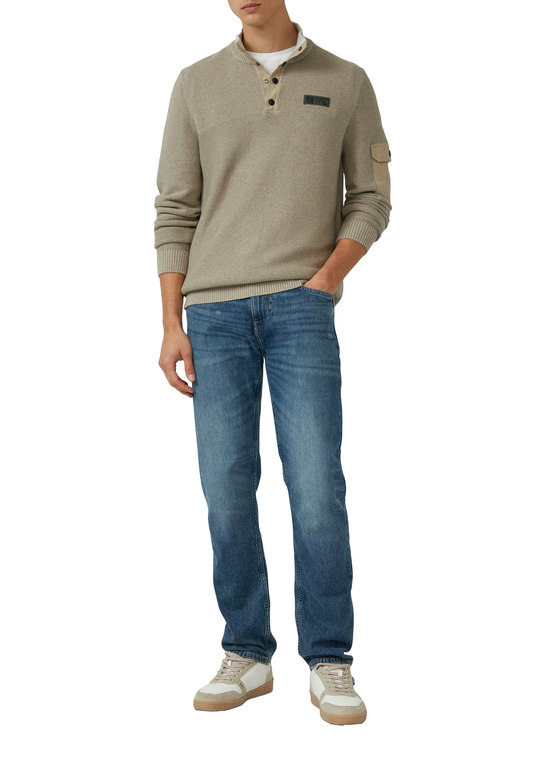 s.Oliver Pull en tricot mit Logo Stickerei