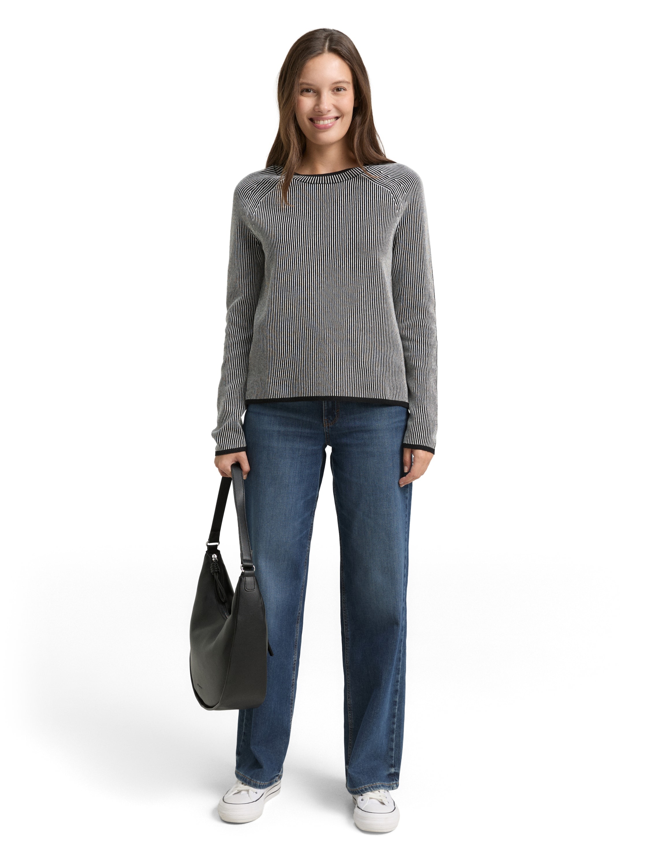 TOM TAILOR Pull en tricot mit feinen Streifen