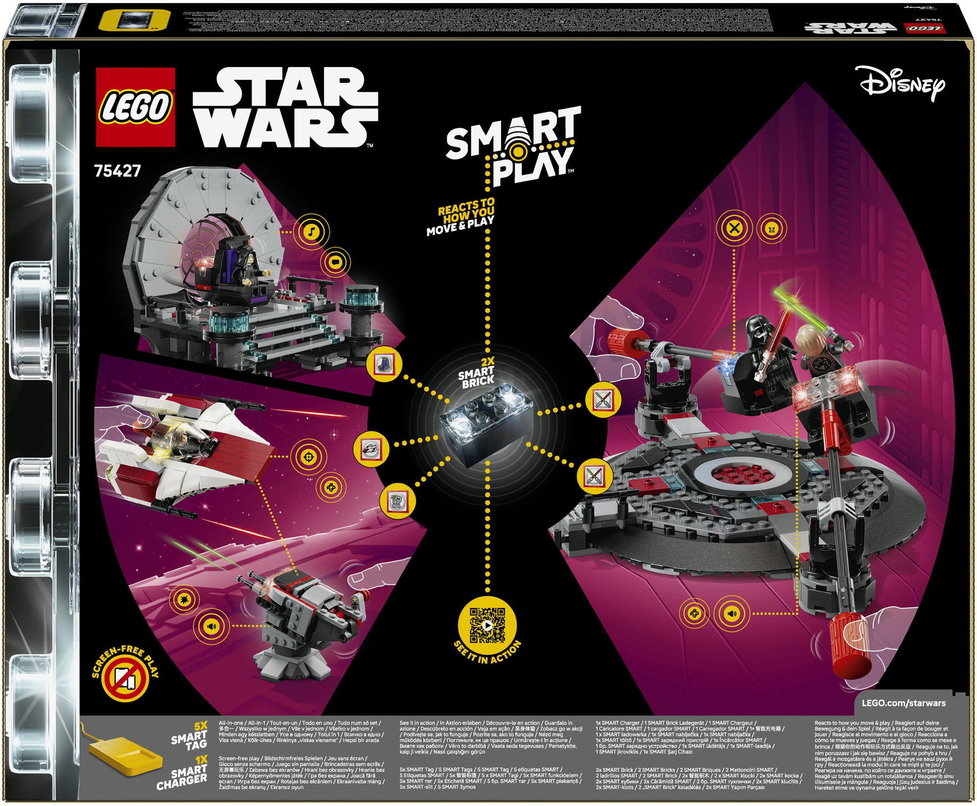 LEGO® Konstruktionsspielsteine »SMART Play: A-Wing und das Duell im Thronsaal (75427), LEGO Star Wars™« inklusive SMART Brick; mit Licht- und Soundeffekten