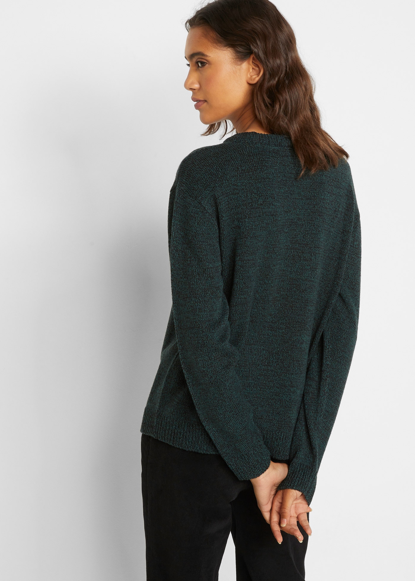 bonprix Strickpullover in Melange-Optik