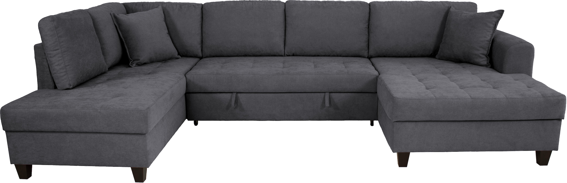Trends by HG Paysage de salon »Moritz U-Form, B: 324 cm« mit Bettfunktion, Bettkasten & Zierkissen