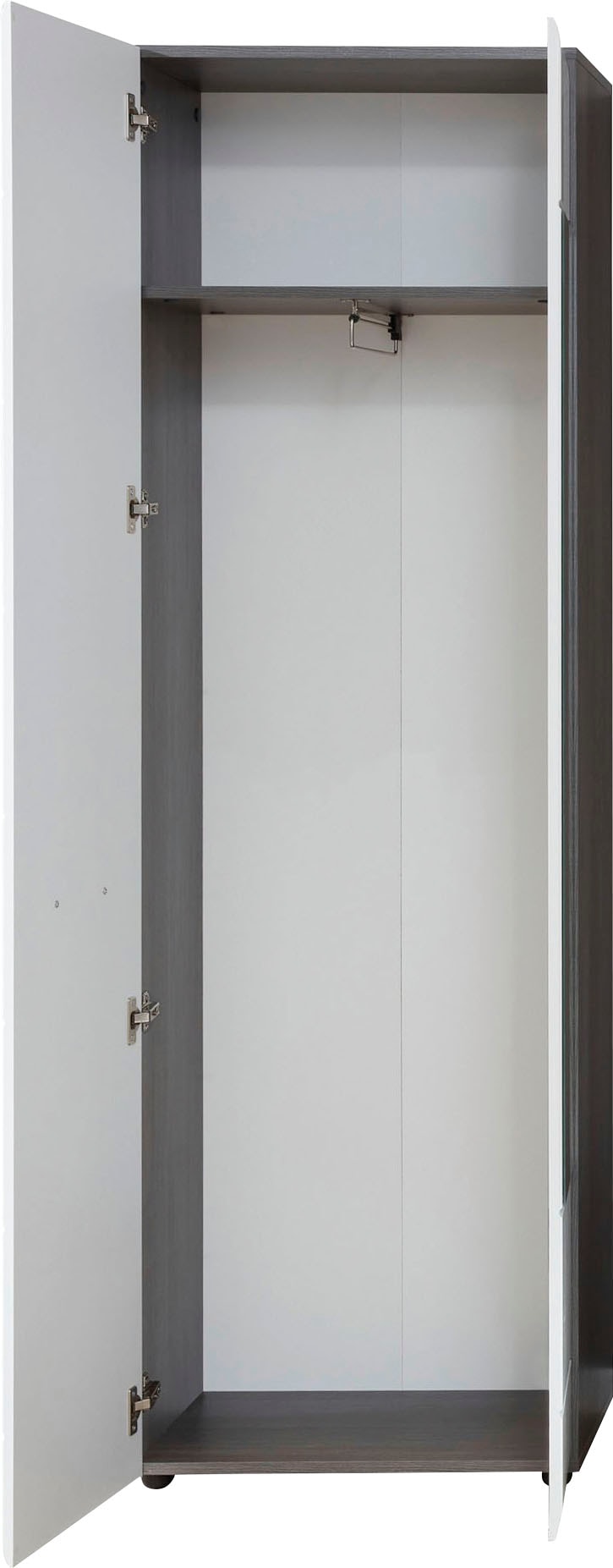 Home affaire Garderobenschrank »Sovana« Garderobenschrank mit 2 Türen & Spiegel - (B/T/H) 60/36/191 cm