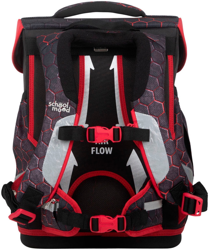 SCHOOL-MOOD® Schulranzen »Champion Pro« retroreflektierende Flächen mit LED-Patchy