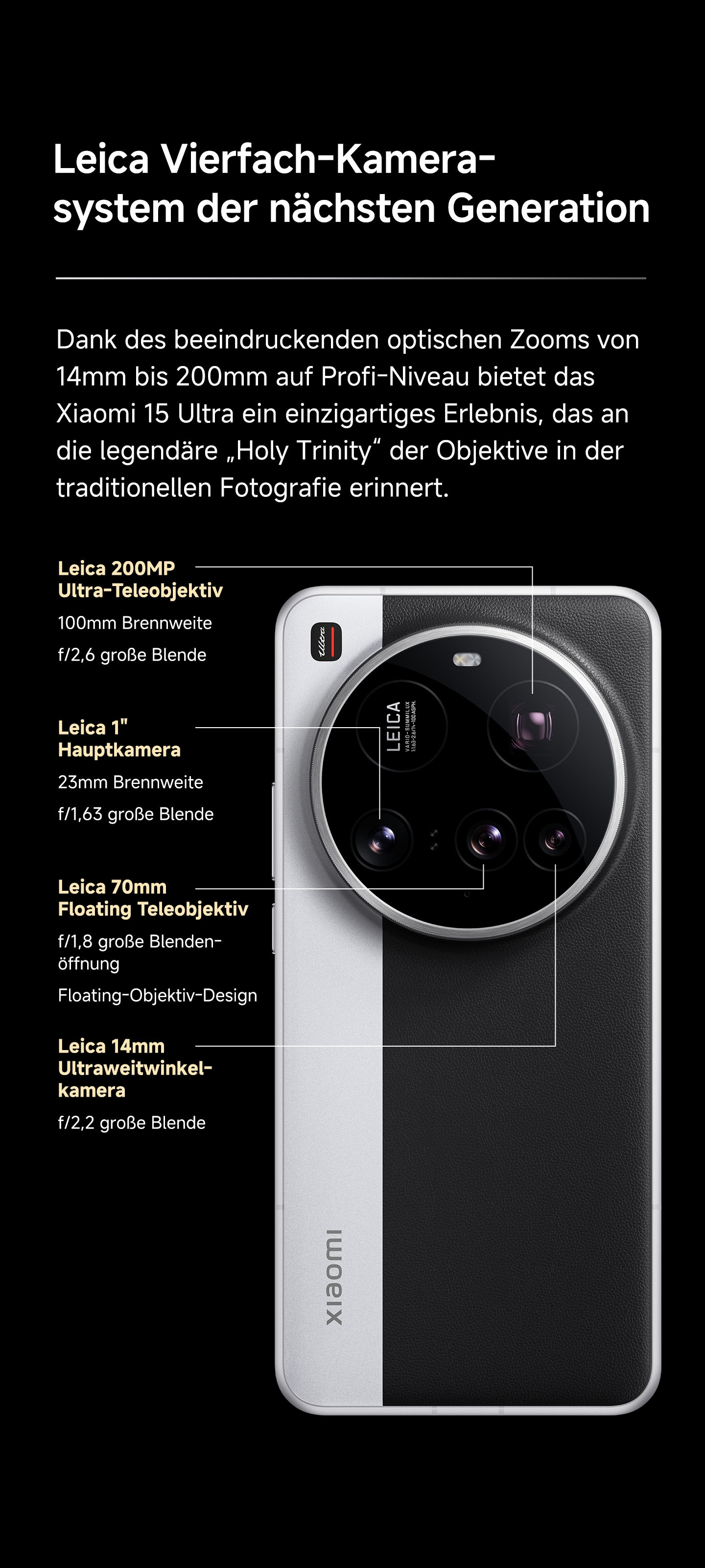 Xiaomi Smartphone »15 Ultra« schwarz