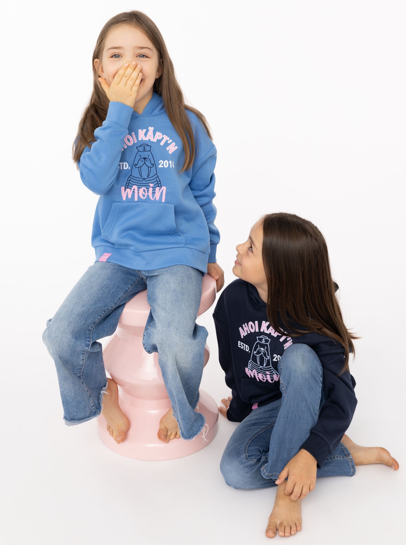 Zwillingsherz Hoodie »"Ahoi Käpt´n"«, Mini-Me,mit süssem Seehund mit Kapitänsmütze und Schriftzug
