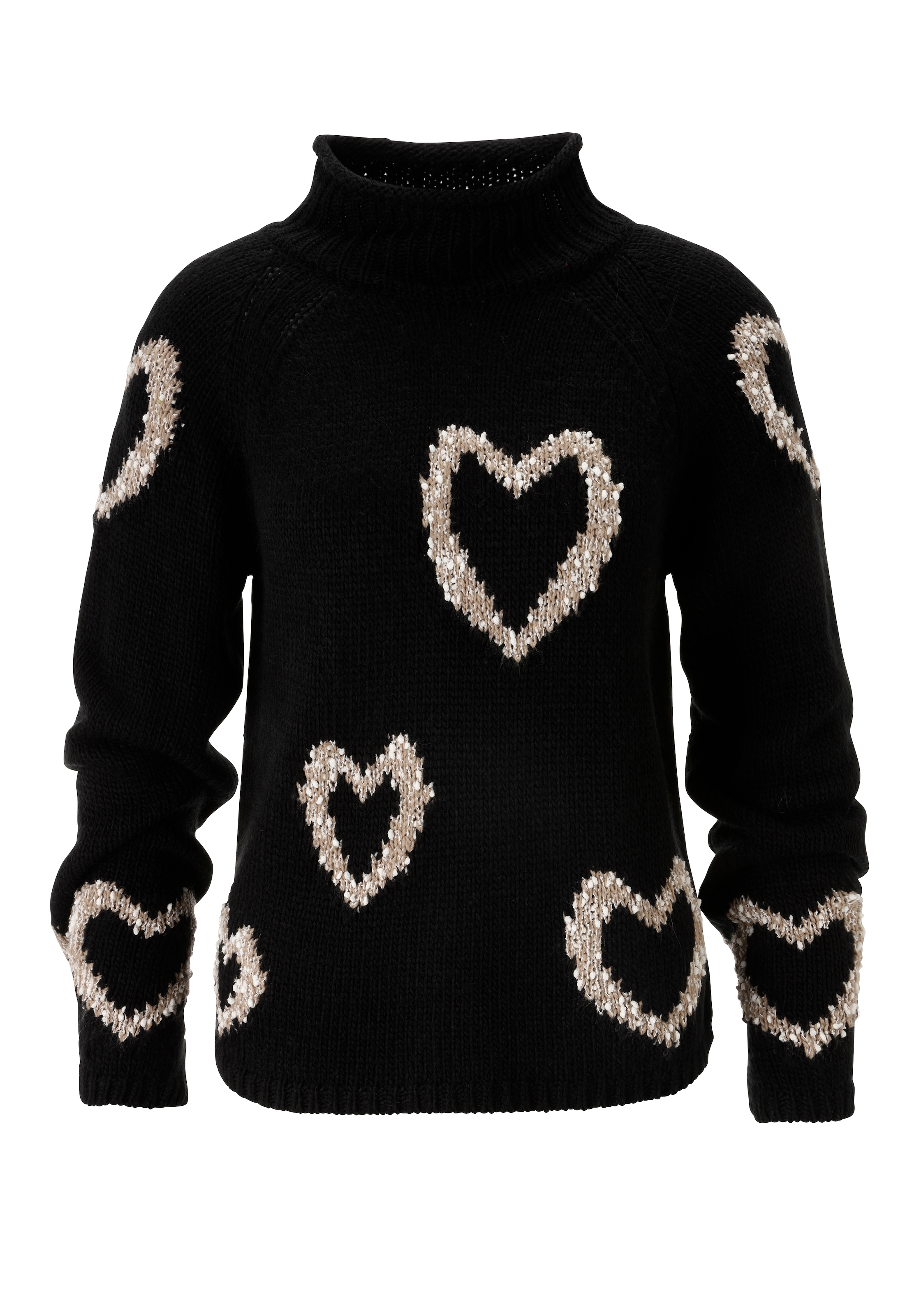 Aniston CASUAL Strickpullover mit eingestrickten Herzen - NEUE KOLLEKTION