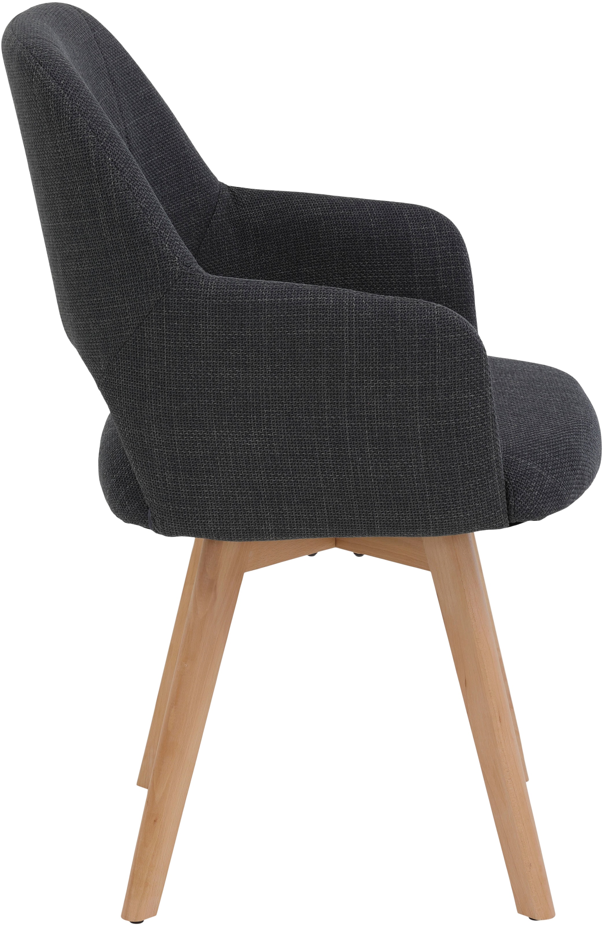 HELA Chaise à 4 pieds »STADE« (Set) 2 cuis360° drehbar,Massivholz 4-Fuss,Armlehnen,Ausschnitt im Rücken