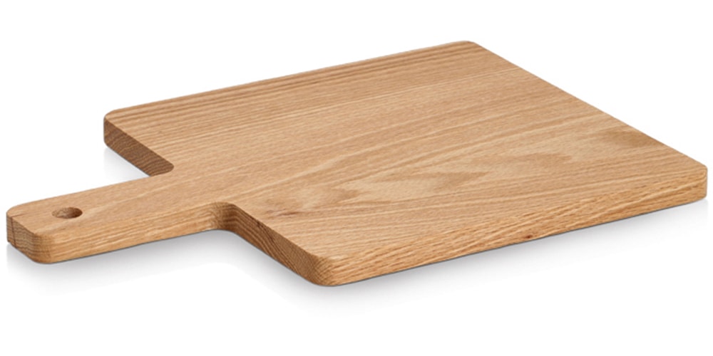 Zeller Present Planche de service »Schneide-/Servierbrett mit Griff, Eiche« Schneidebrett, natürliches Material