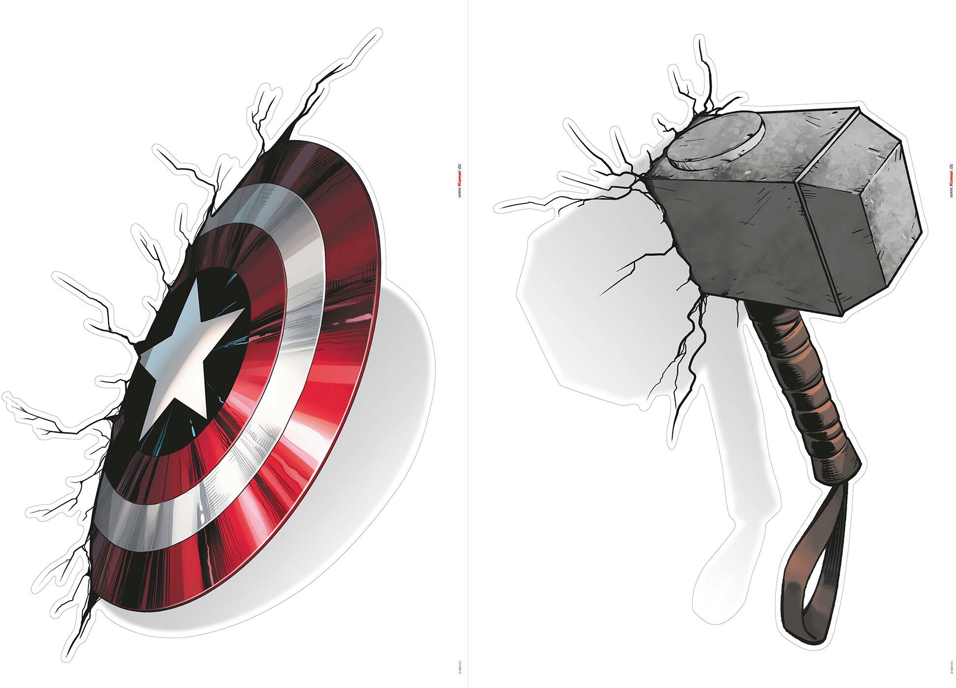 Komar Wandtattoo »Avengers Powerful Weapons - Grösse 50 x 70 cm« selbstklebend, Wandsticker, Kinderzimmer