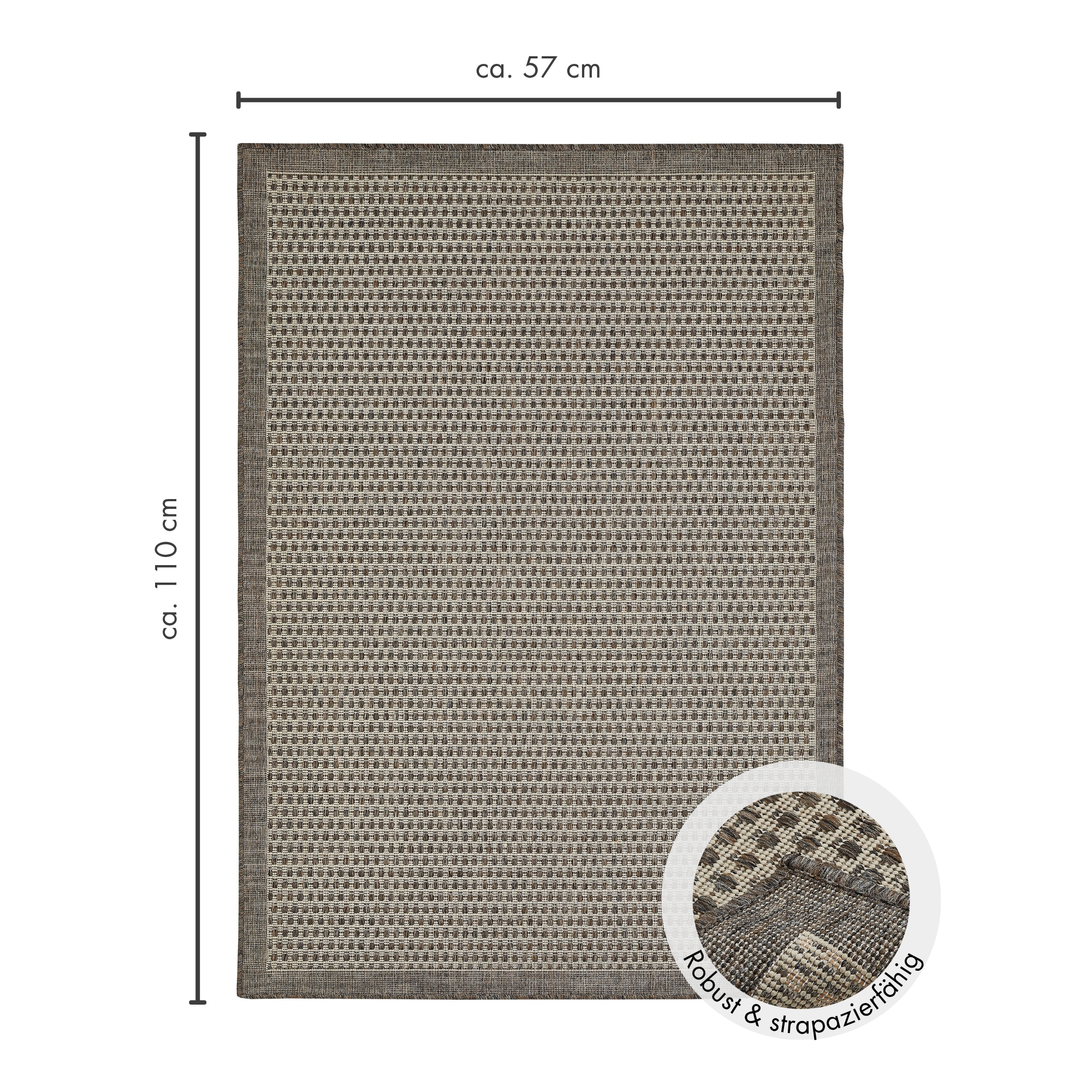 Andiamo Tapis »Savannah« Rectangulaire 4 mm Höhe Flachgewebe, In- und Outdoor geeignet, Wohnzimmer