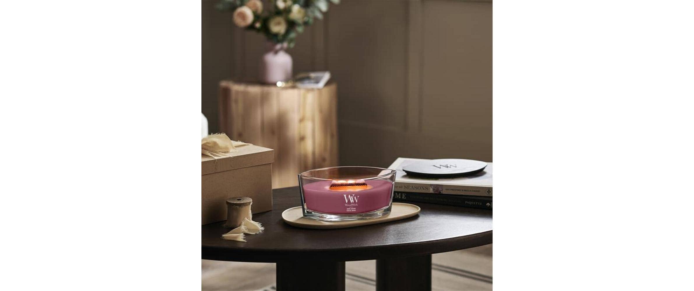 Woodwick Duftkerze »Dark Cherry Ellipse«
