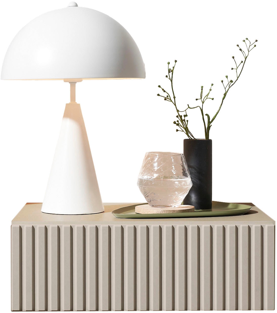 Schlafkontor Table de nuit »Taboni Nachttisch, Nachtkonsole mit Push-to-open« Wandmontage