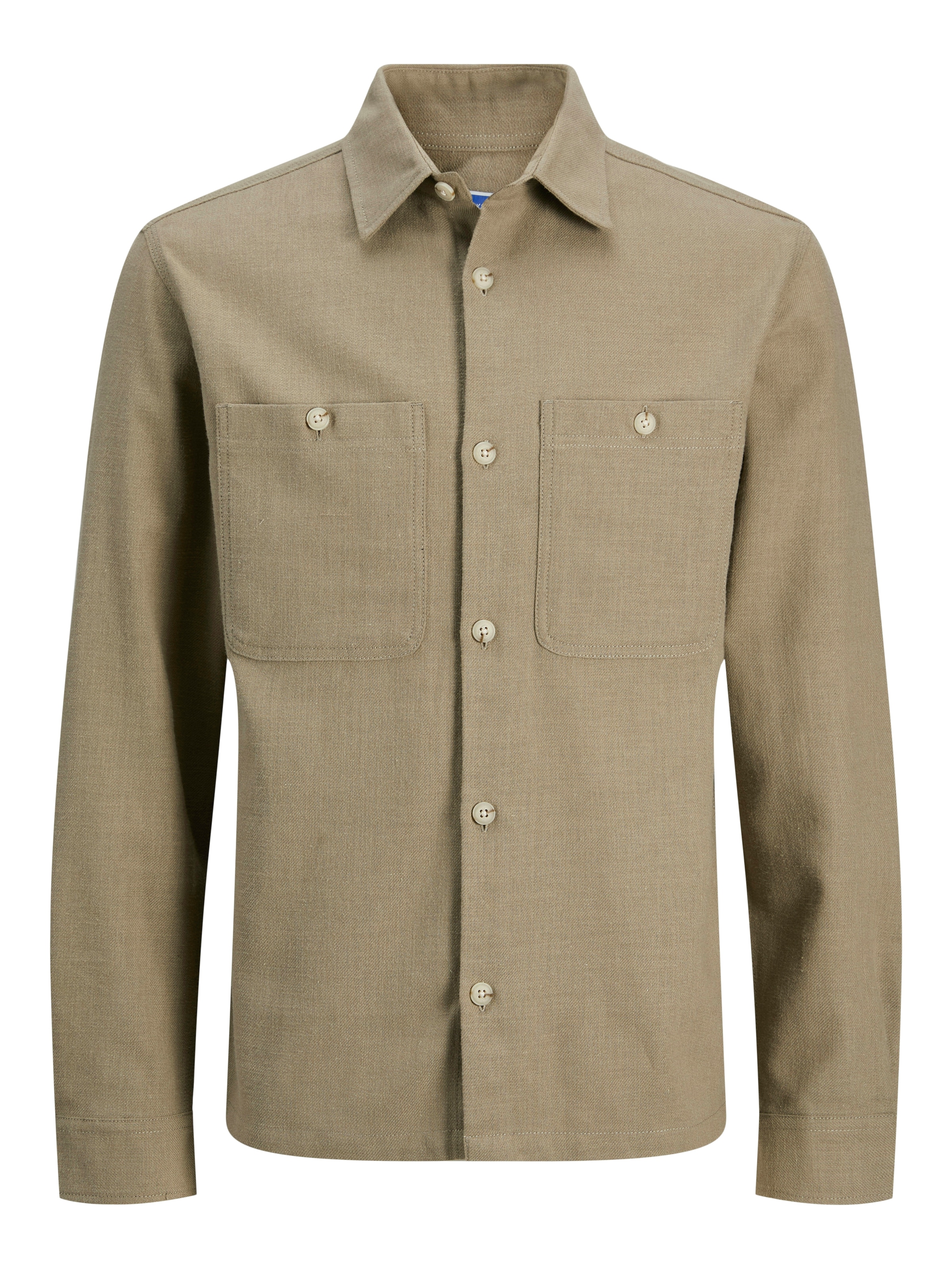 Jack & Jones Langarmhemd »JPRBLURAYLE LINEN BL. SOLID LS SHIRT SN«