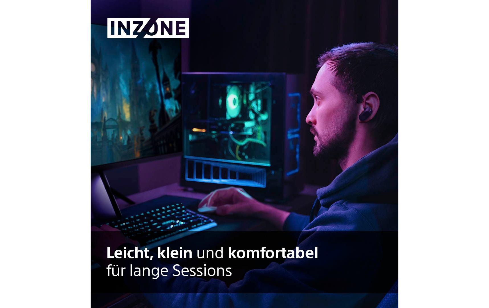Sony In-Ear-Kopfhörer »INZONE Buds« Noise-Cancelling 360 Spatial Sound, 24 Std Akkulaufzeit, geringe Latenz, Mic mit AI