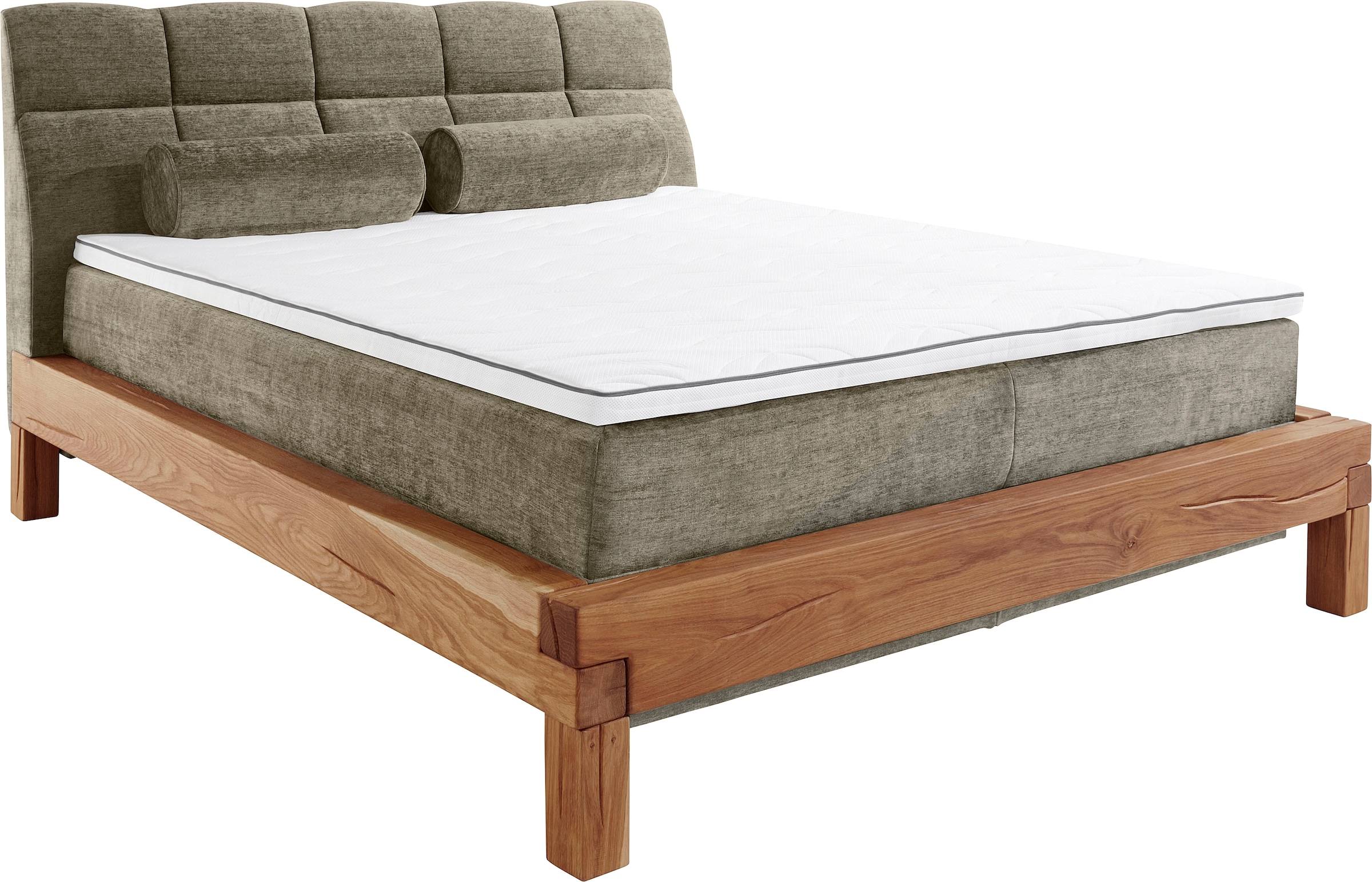 Home affaire Lit boxspring »Villads« Liegefläche: 160/200 cm aus Balkeneiche, Inside-Boxspring-Unterbau