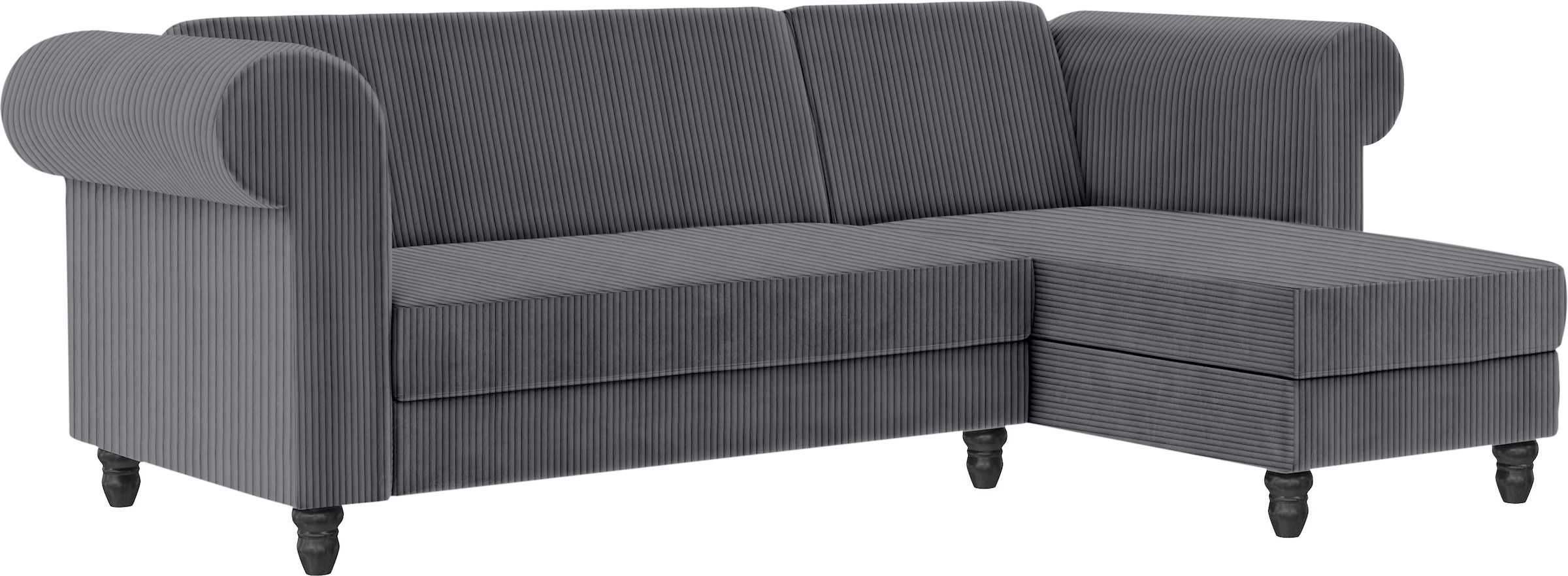 Dorel Home Canapé d'angle »Felix II, L-Form, Schlafsofa 241cm (Liegefl. 108/195 cm),« verstellb. Rückenlehne, Recamiere wechselbar, Cord
