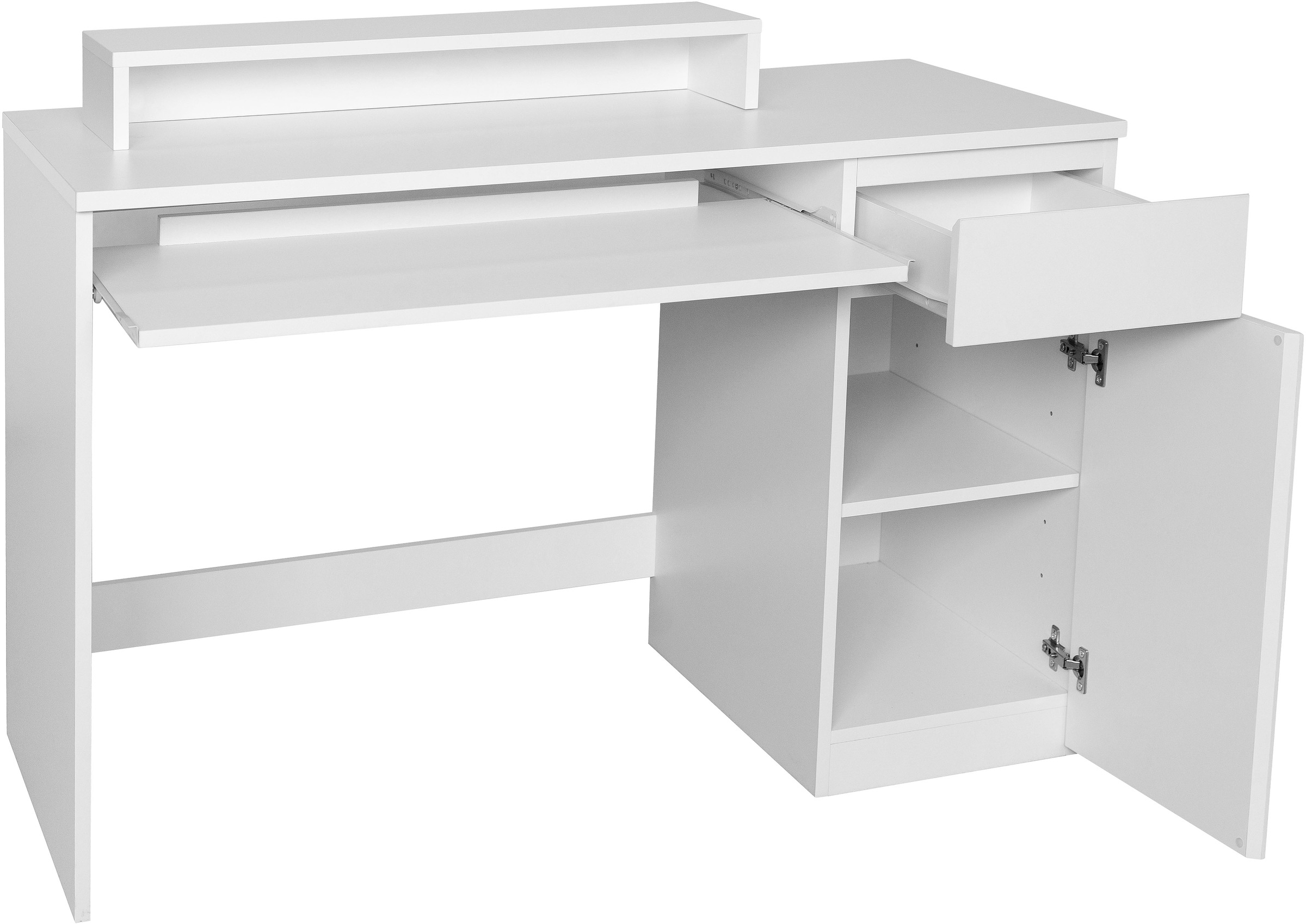 GOODproduct Schreibtisch »Jarvie« mit Tastaturauszug, mit Monitoraufsatz, mit Schublade