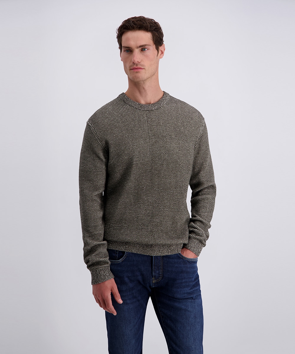 Pierre Cardin Pull à col rond »Strick RH« Waffelmuster