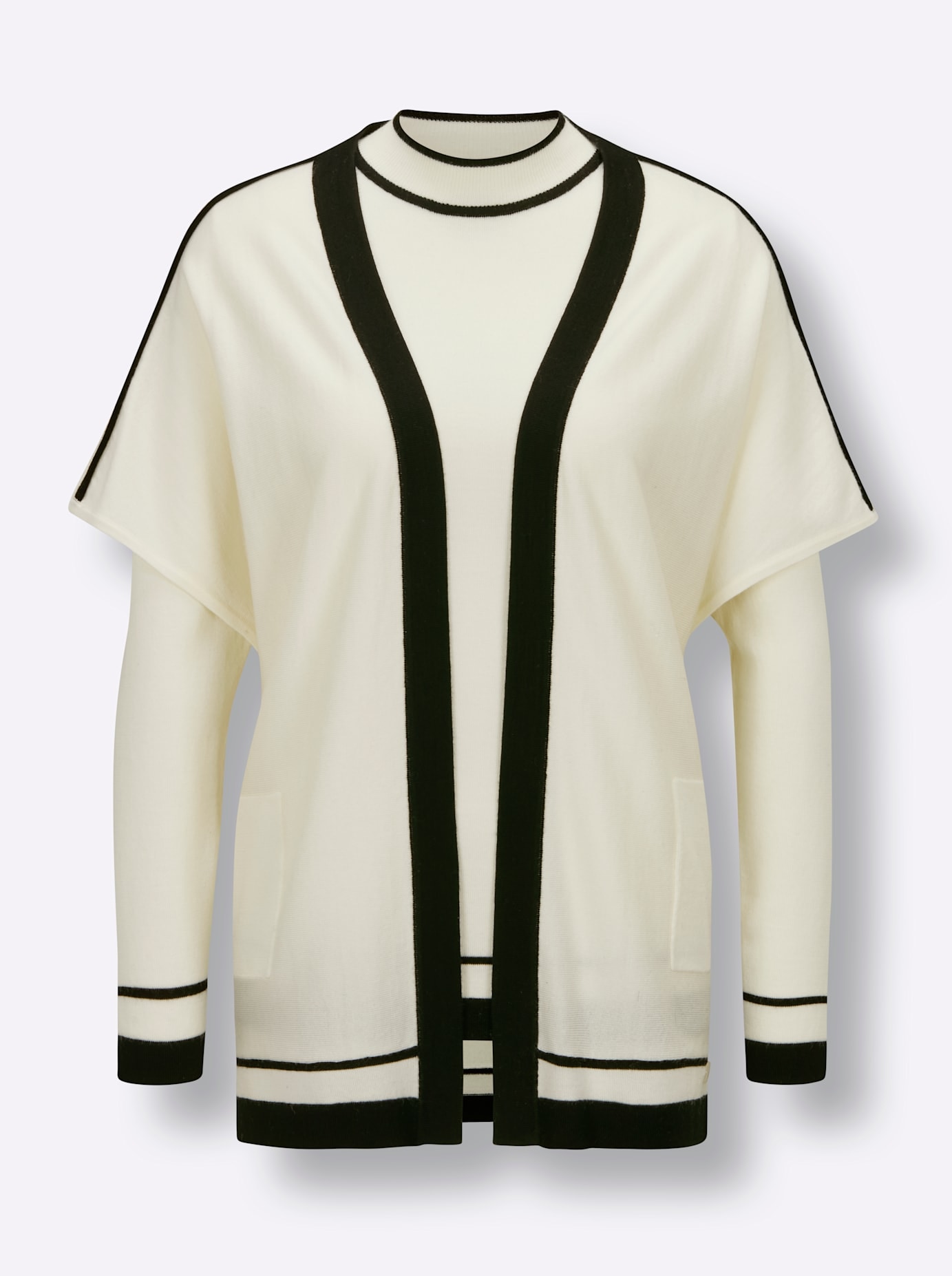 CREATION L PREMIUM Pull en tricot »Merino-Strick-Twinset«