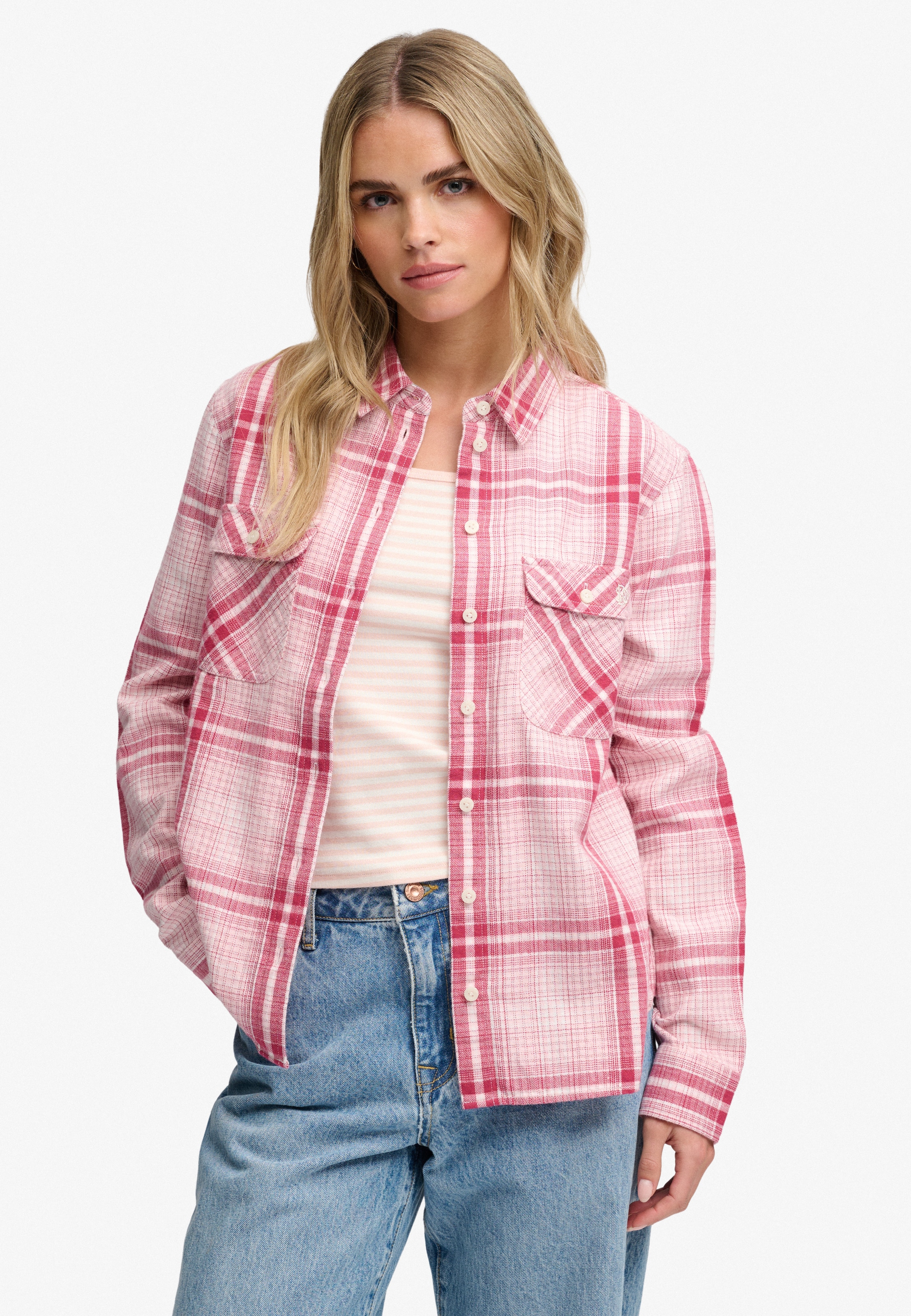 Superdry Blouse à carreaux »LUMBERJACK CHECK FLANNEL SHIRT« coton, coupe décontractée, en flanelle douce