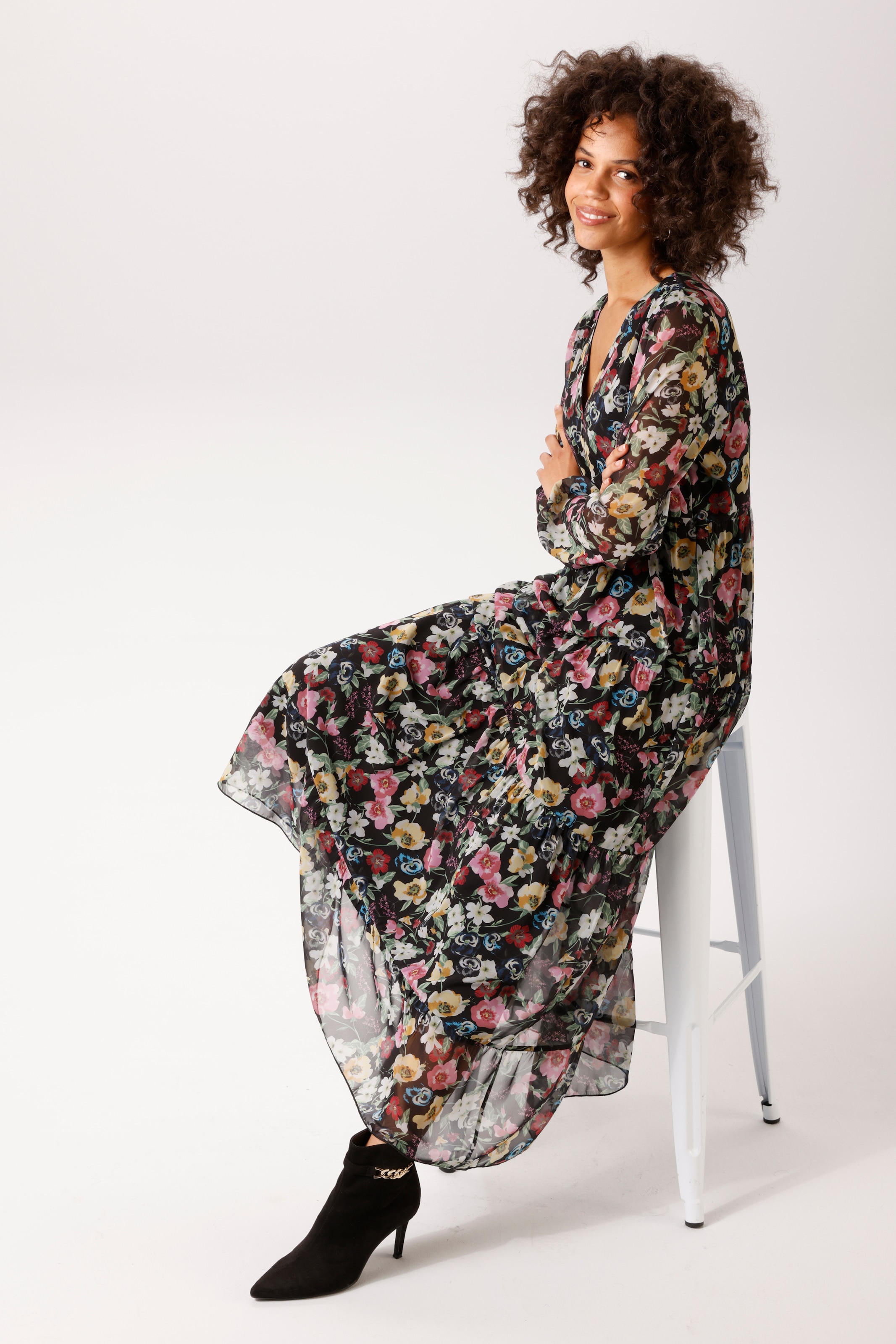Aniston CASUAL Maxi robe avec imprimé floral coloré et romantique - NOUVELLE COLLECTION
