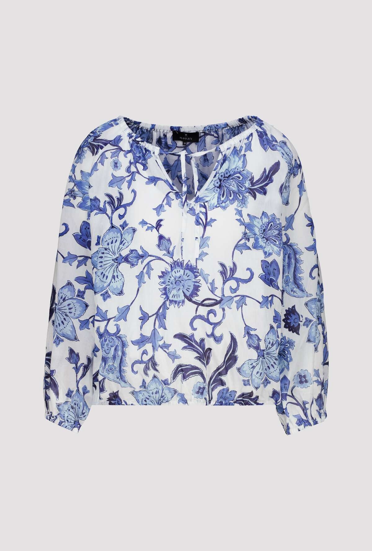 Monari Blouse à manches longues »Bluse Blumendruck allover« coupe régulière avec motif floral