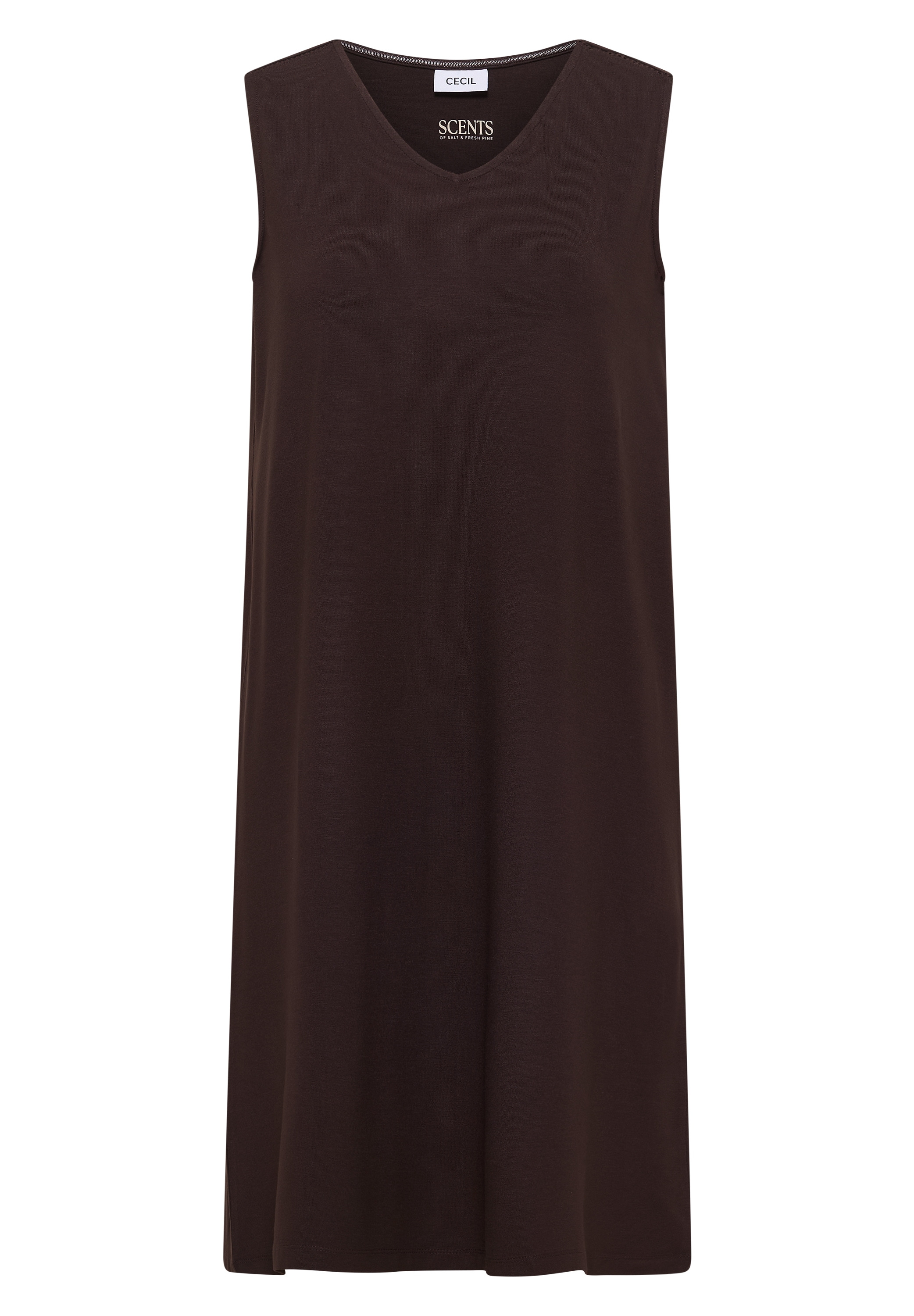 Cecil Robe en jersey Sommerkleid, V-Ausschnitt, lockere Passform