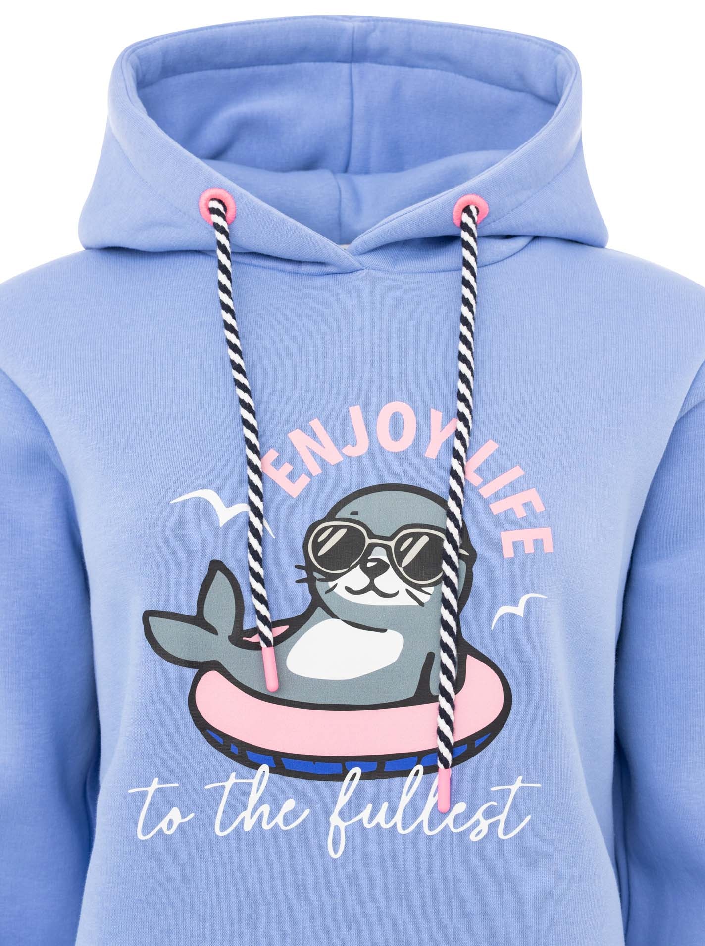 Zwillingsherz Hoodie »"Seepferdchen Cowbody"«, mit Stickerei, Kapuze, Fronttasche
