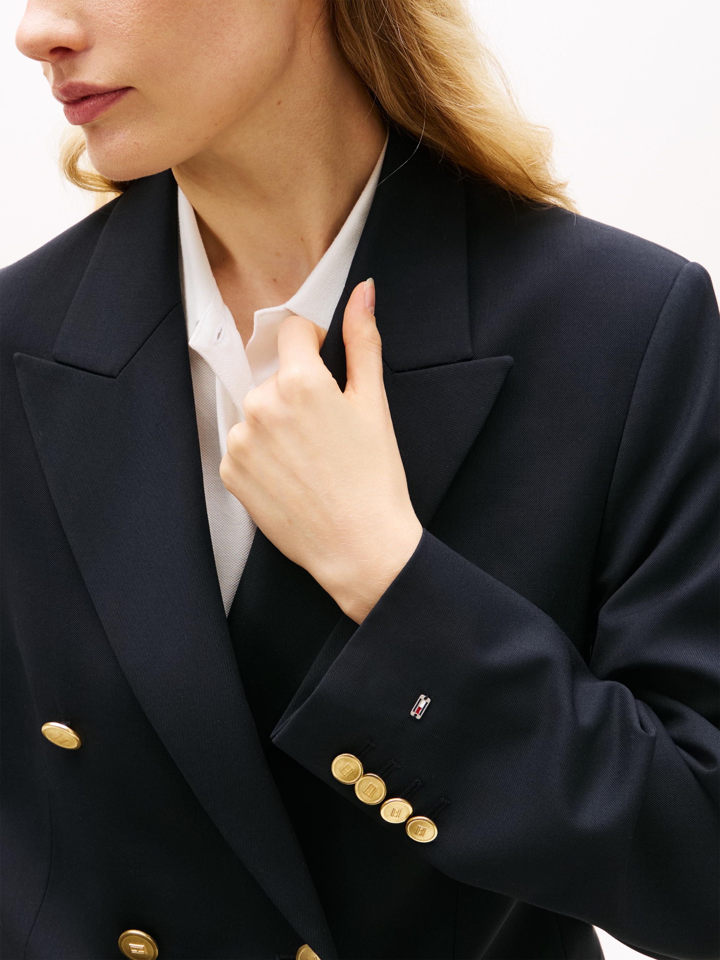 Tommy Hilfiger Blazer court »TIMELESS WOOL DB BLAZER« mit doppelreihiger Knopfleiste