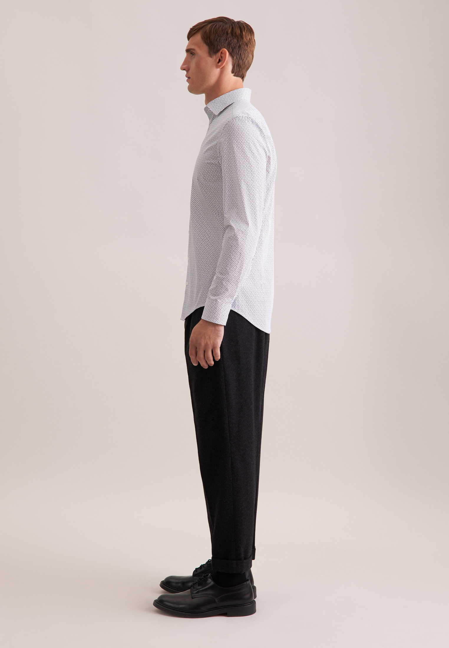 seidensticker Businesshemd »Schwarze Rose« X-Slim 1/1 Kentkragen Kettendruck