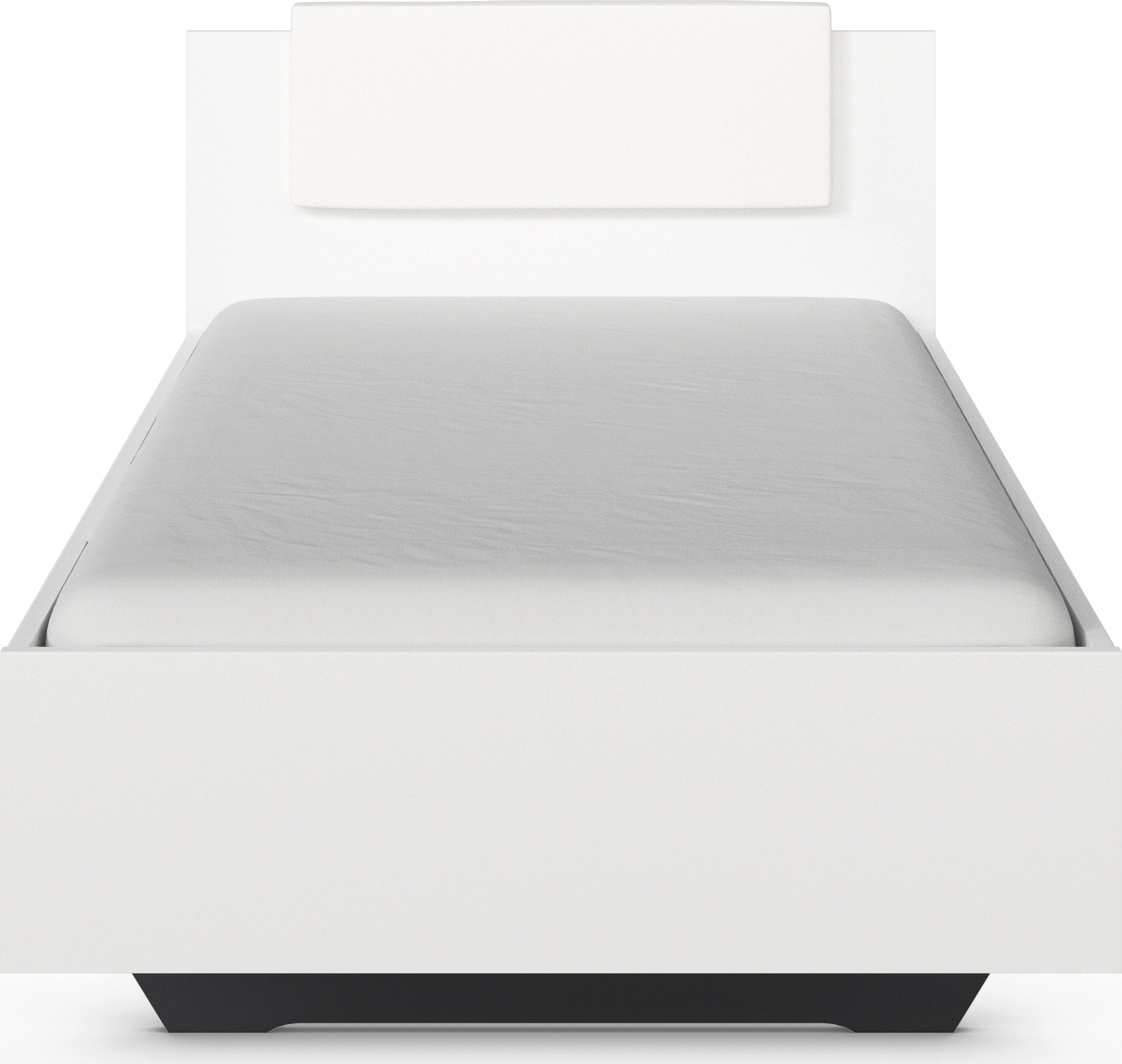 rauch Lit »Einzelbett Komfortbett Schlafzimmer für kleine Räume MAIKA« Surface de couchage : 100x200 cm, hauteur des côtés du lit 47 cm,  Aspect flottant avec coussin amovible MADE IN GERMANY