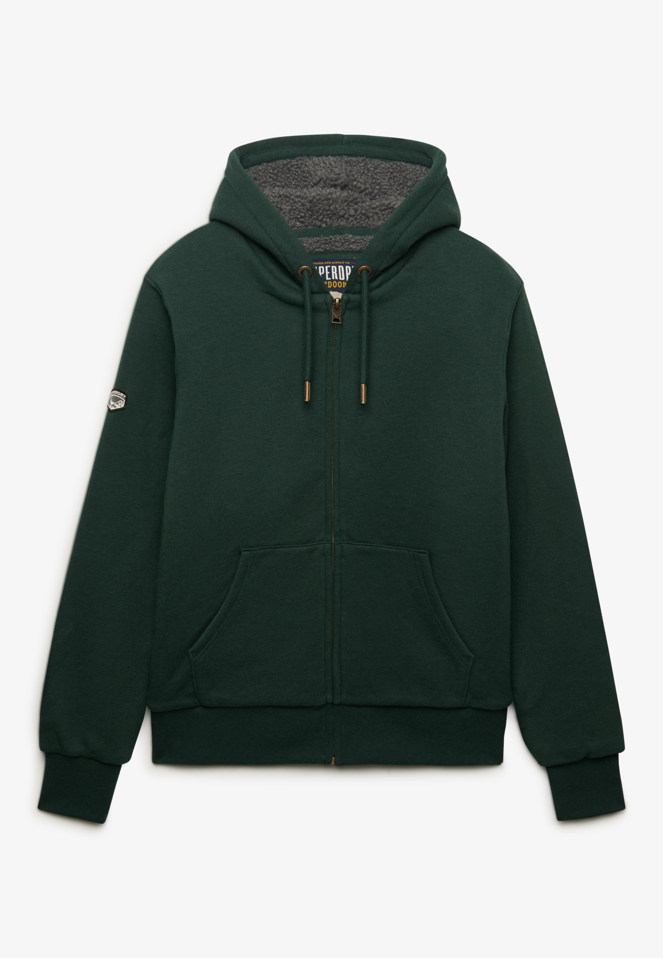 Superdry Sweat à capuche »BORG LINED ZIPHOOD« Mélange de coton, coupe slim