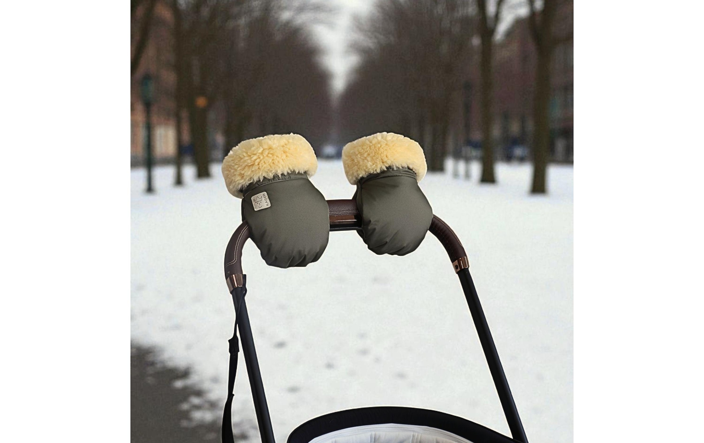 Kaiser Kinderwagen-Handwärmer »Handschuh Reflect Kiwa« Lammfell-Kinderwagenhandschuh