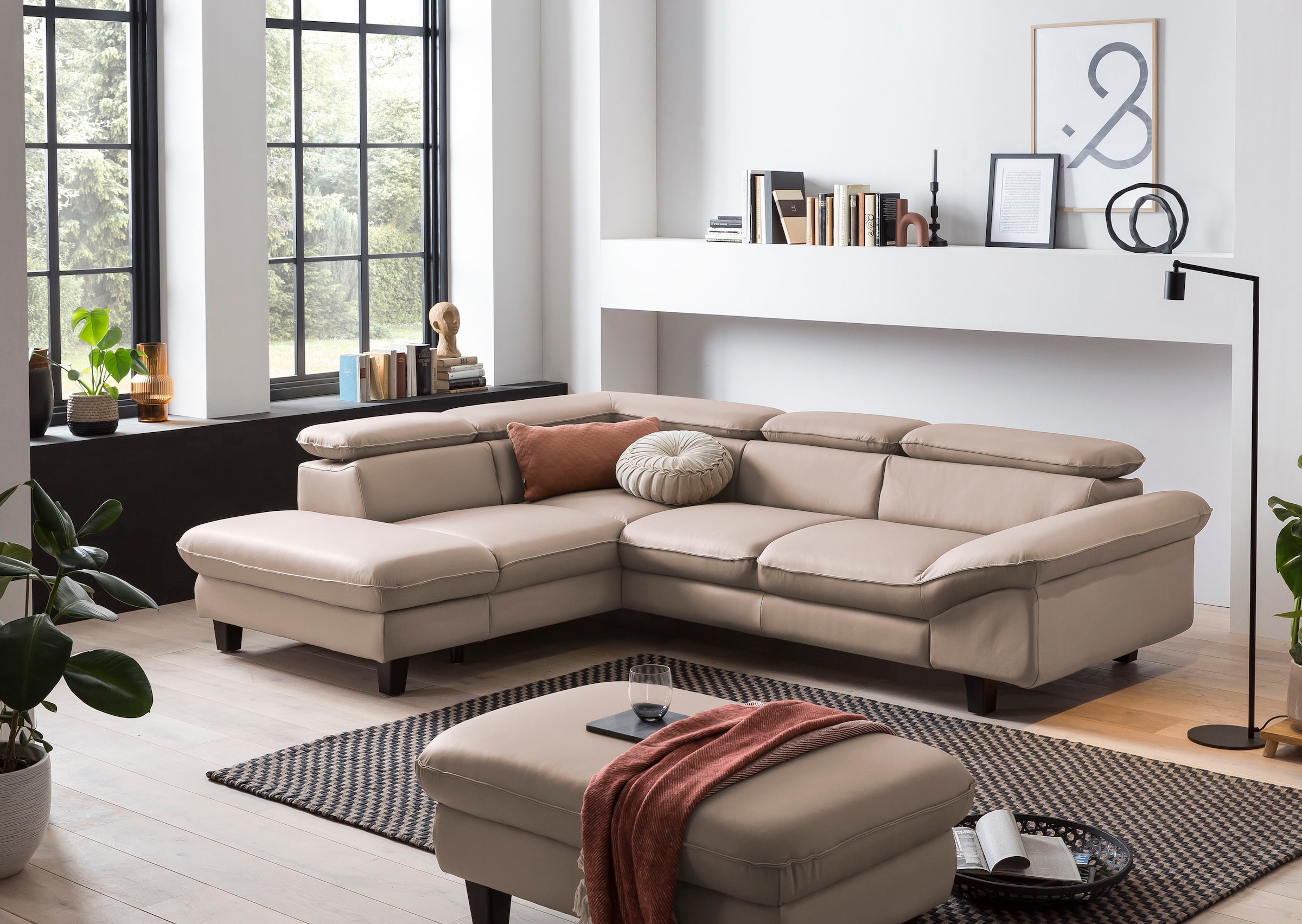GOODproduct Ecksofa »Pilot L-Form« mit Kopfteilverstellung, wahlweise mit Schlaffunktion & Bettkasten