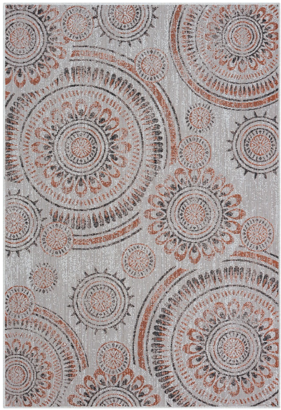 Myflair Möbel & Accessoires Teppich »Sonic, LAGERRÄUMUNG!« rechteckig 6 mm Höhe Ethno Design, Kreise, Outdoor geeignet, Balkon, Terrasse