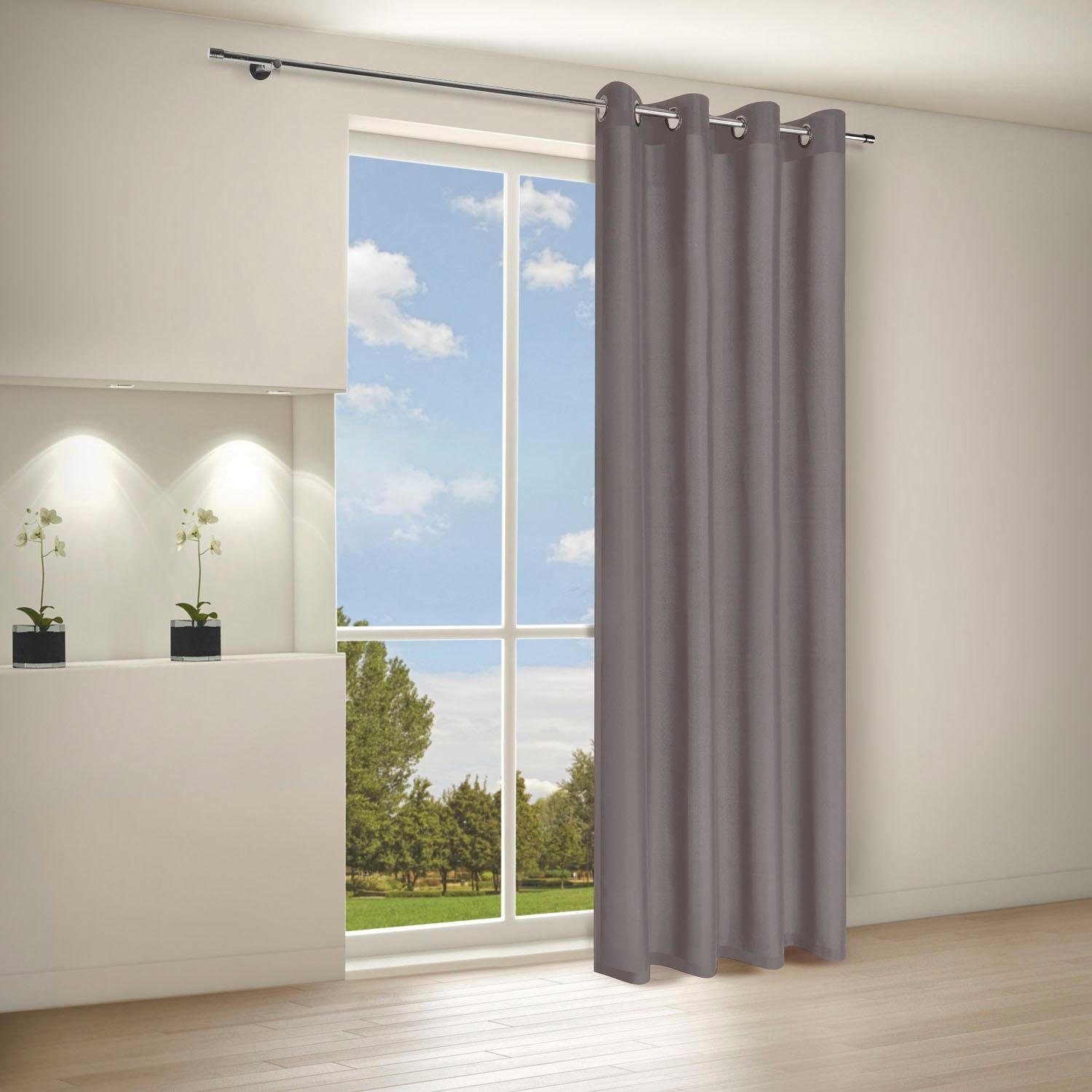 Gerster Vorhang »Ilia« Ösen 1 Stk. tlg. HxB: 235x140, klasischer Uni Ösenschal