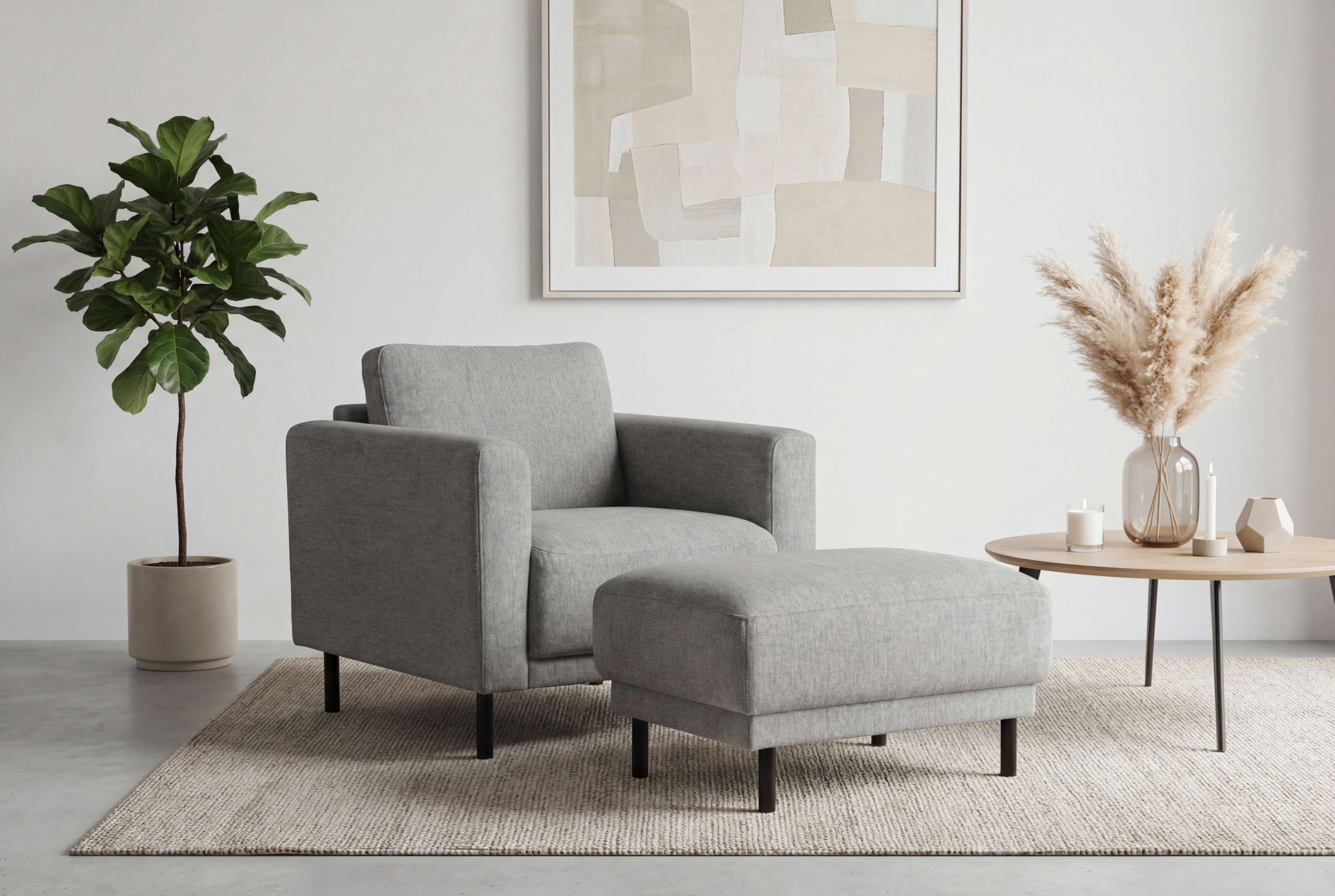 GOODproduct Sessel »Sveeva, Breite 78 cm, schwarze Metallfüsse« langlebiger Webstoff, viele Farben zur Auswahl