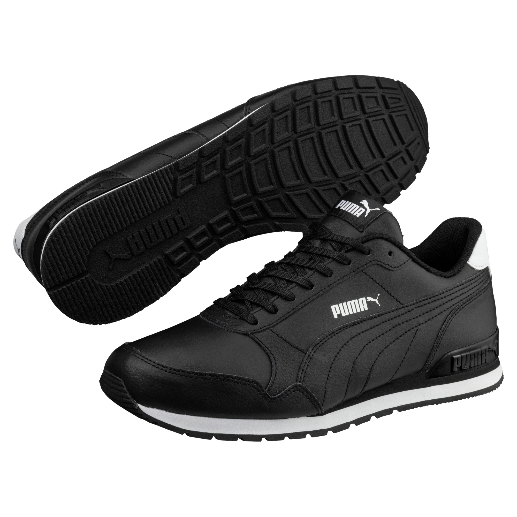 PUMA Sneaker »ST RUNNER V2 FULL L«  mit Schnürverschluss, mit SOFTFOAM+ Dämpfungstechnologie, aus Leder