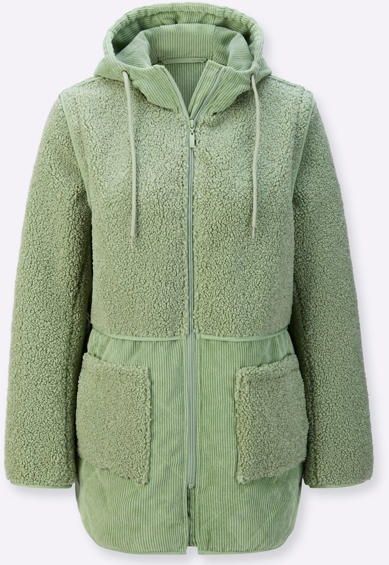 Inspirationen Veste double mit Kapuze