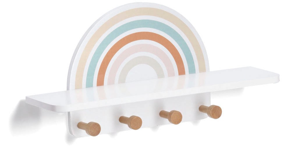 Zeller Present Barre de penderie »MDF / Kiefer« inkl. 4 Kleiderhaken aus Kiefer