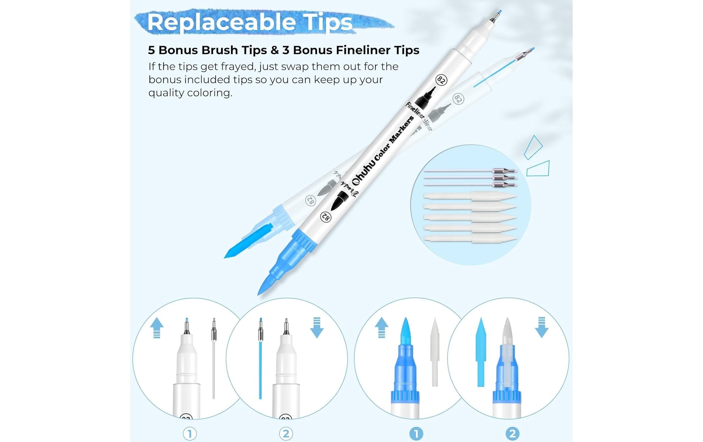   Marqueur »Ohuhu Maui (160 Stk.) WHI WHI, 160 Stück«