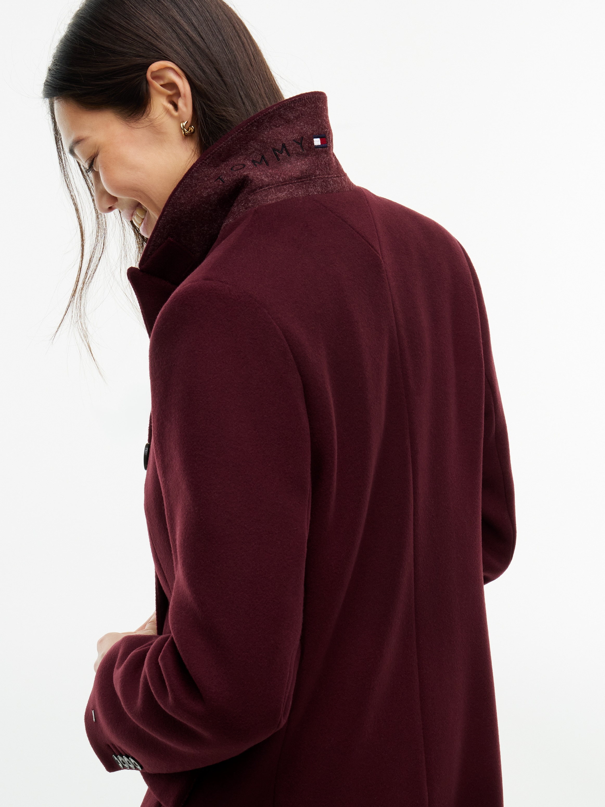 Tommy Hilfiger Langmantel »WOOL CLASSIC DB LONG COAT« Materialmix, mit Wolle