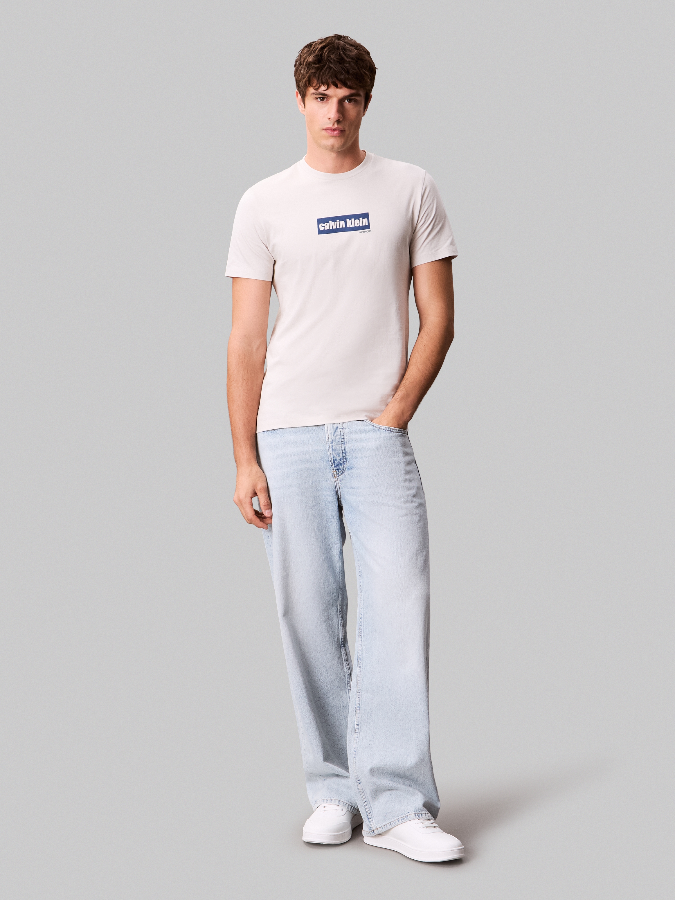 Calvin Klein Jeans T-Shirt »SS 30s E CLVN LN BG« mit Logo-Schriftzug