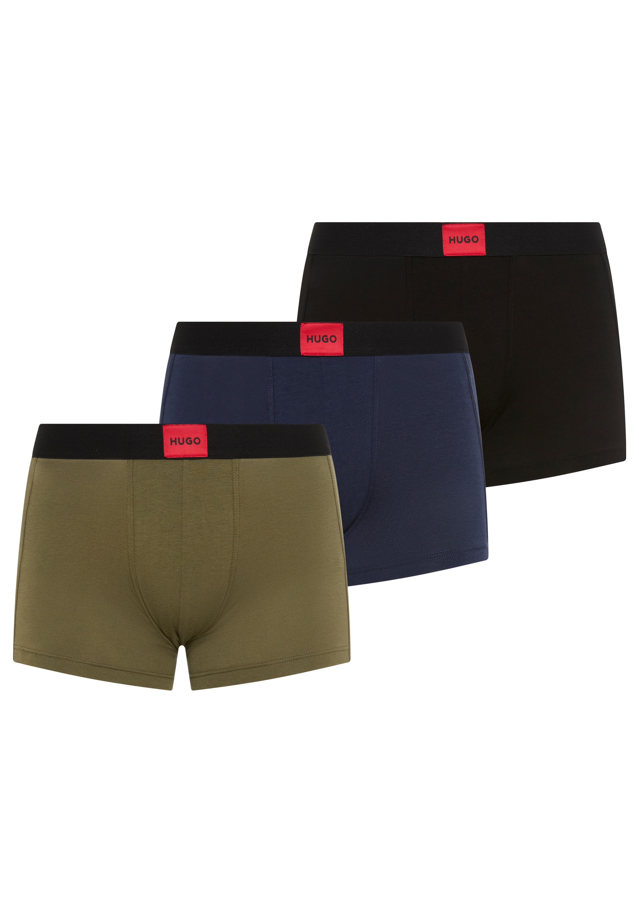 HUGO Underwear Tronc Set, 3 cuis mit kontrastfarbenen Logobadge