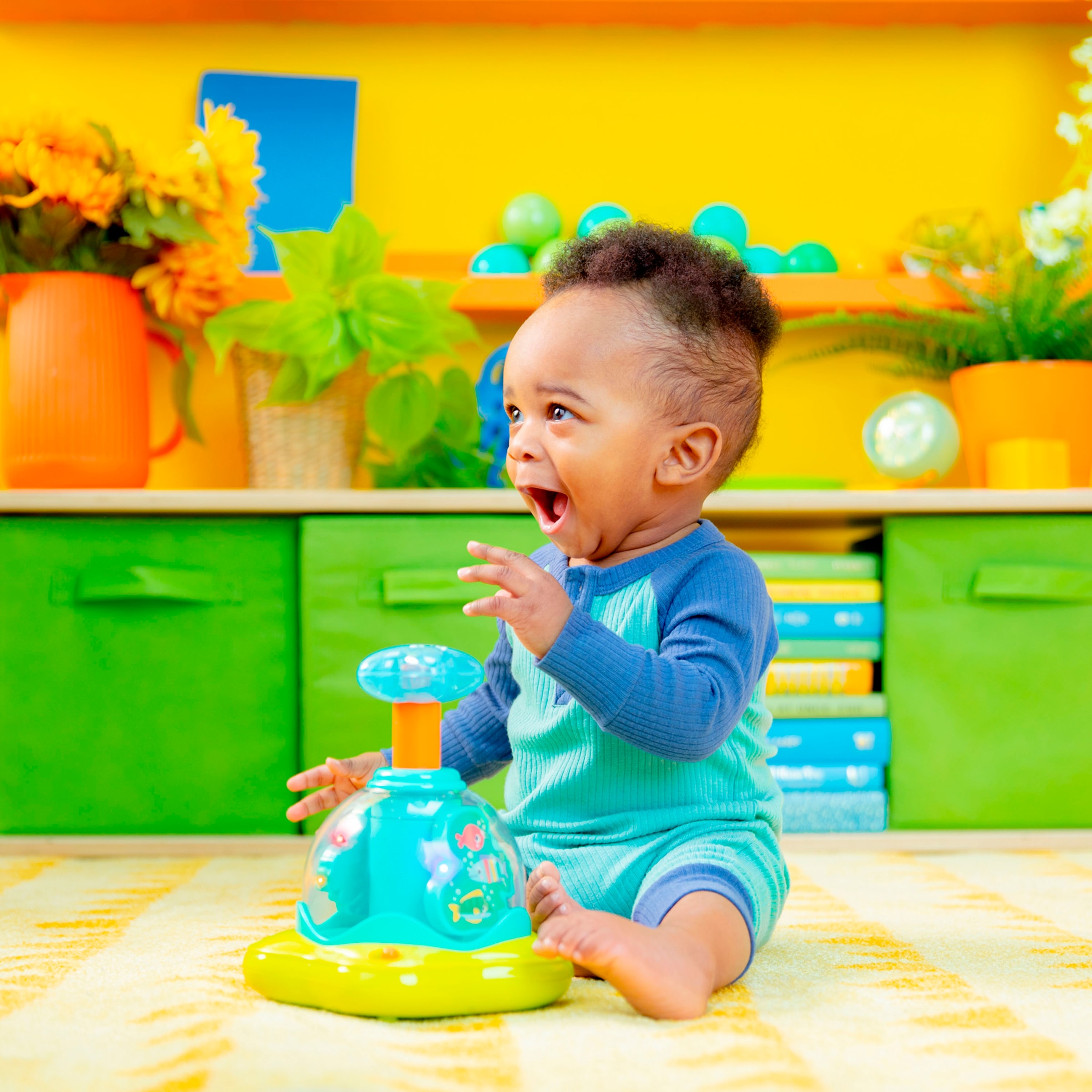 Bright Starts Kreisel »Press & Glow Spinner™« mit Licht und Sound