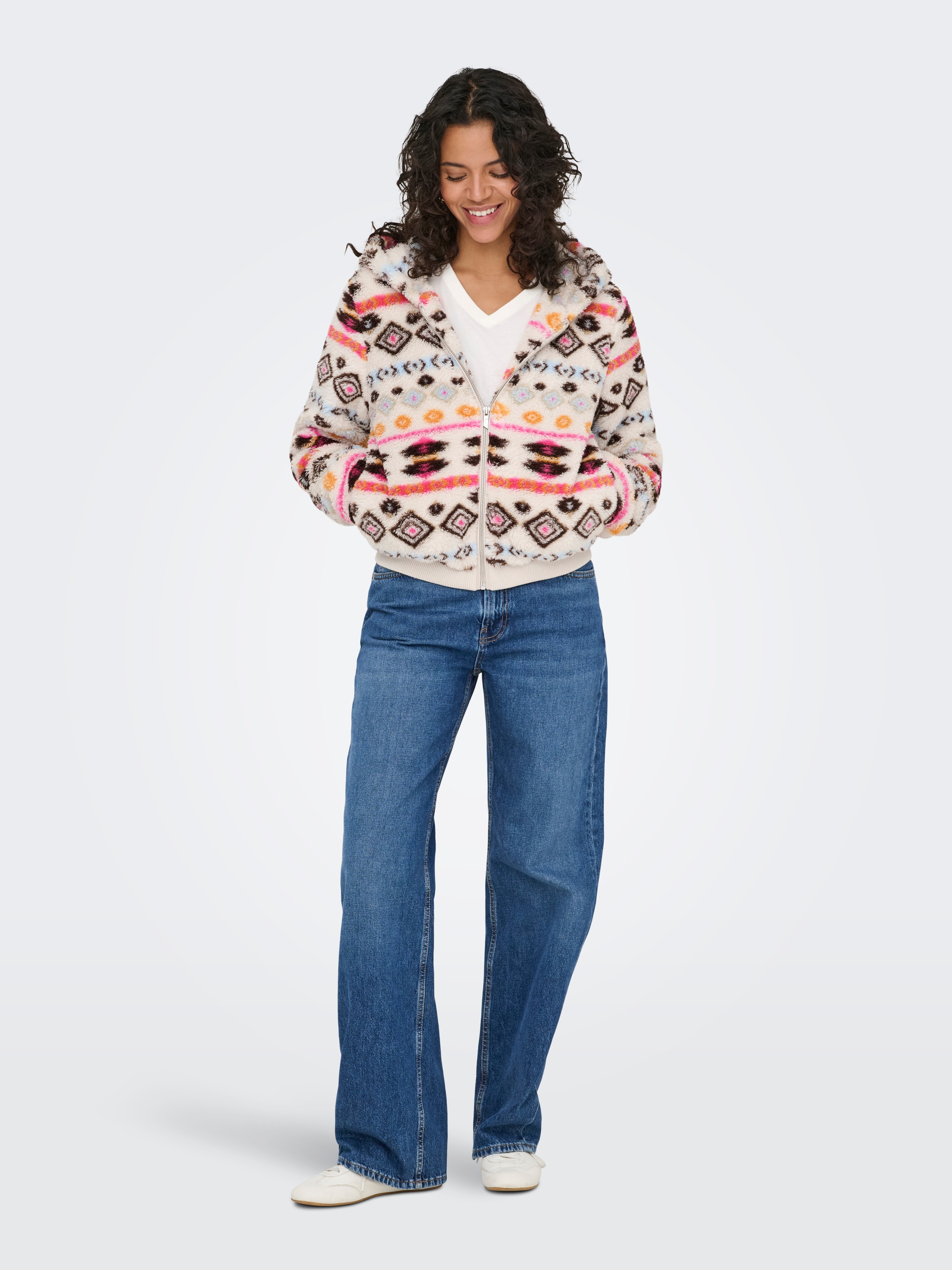 ONLY Veste d'extérieur »ONLANNA CONTACT AOP HOOD JACKET OTW CS« mit Kapuze