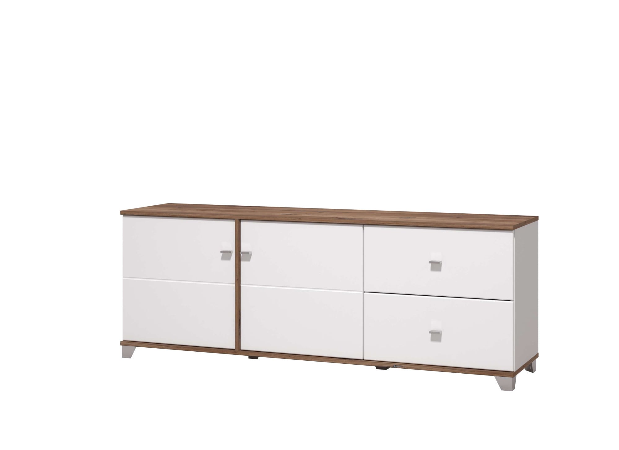 INOSIGN Tableau TV »Burgundy Lowboard, TV-Schrank, TV-Ständer, Hochglanzfronten« Hochglanzfronten und eine Innenausstattung in Flagstaff Eiche