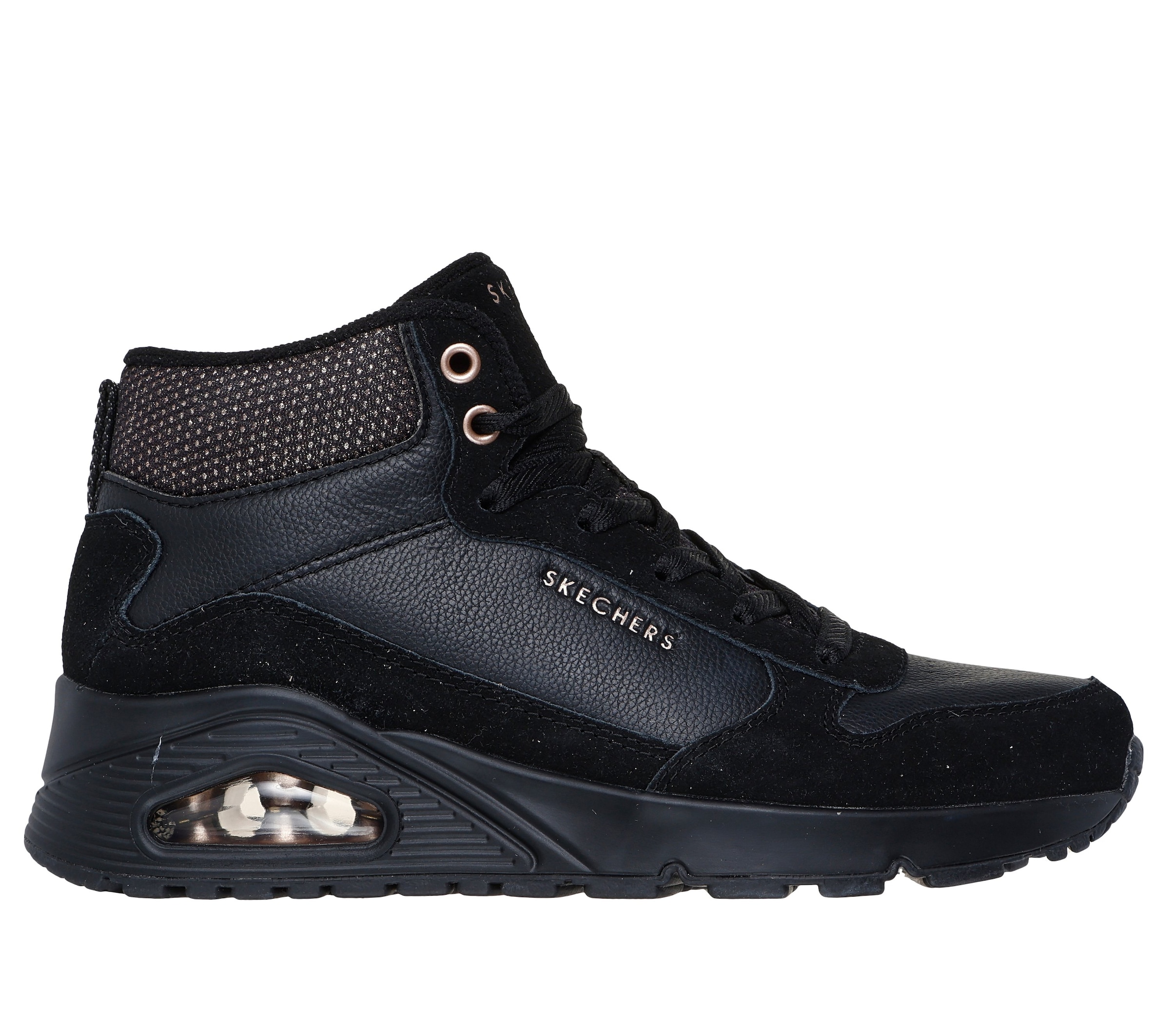 Skechers Baskets compensées »UNO-STACRE SHINE«  sneakers montantes, bottines à lacets avec semelle à chambres d'air