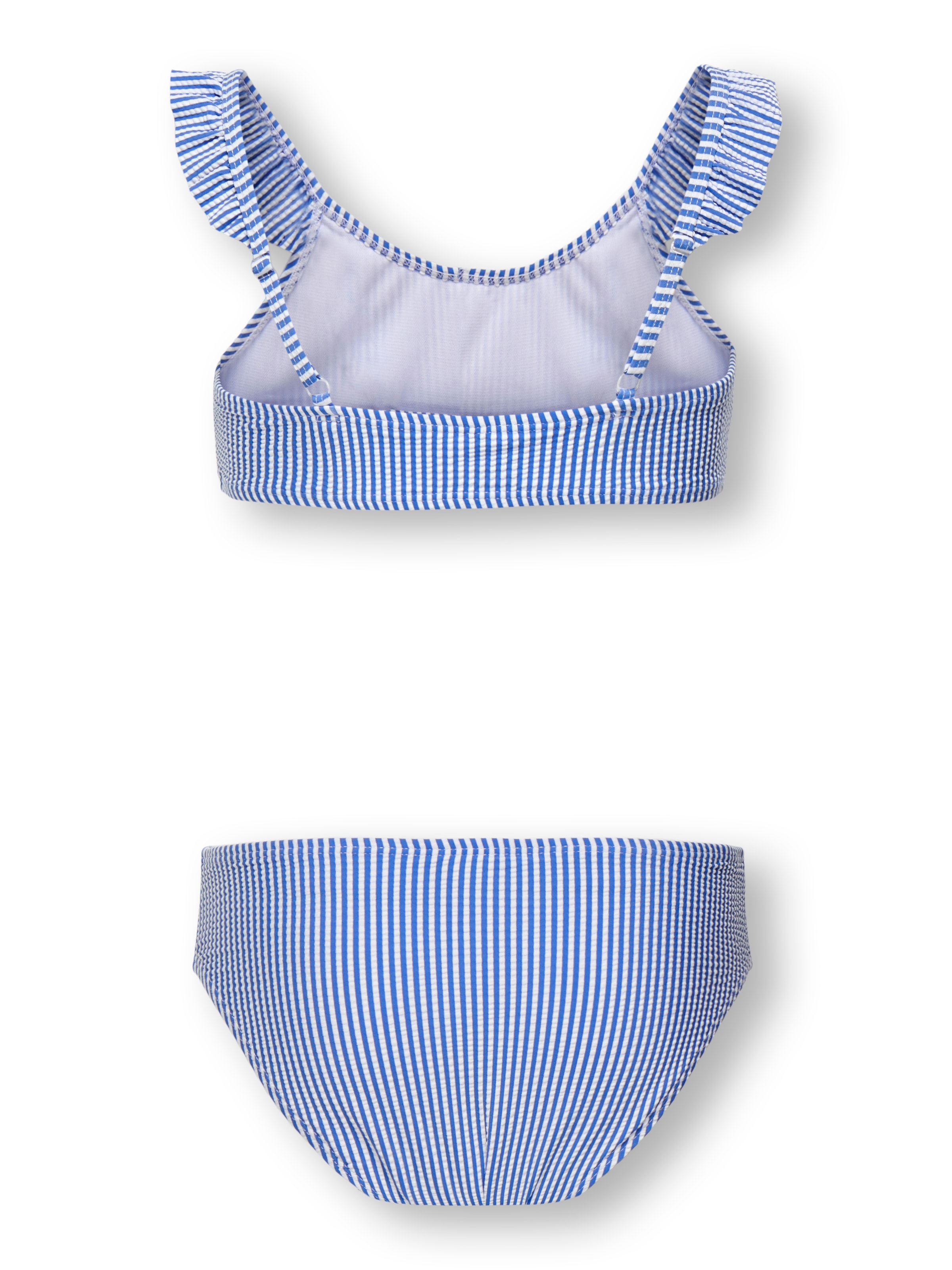 KIDS ONLY Bikini bandeau »KOGSUNNY STRUCTURE BIKINI SET ACC« Set, 2 cuis mit kleiner Rüsche an der Schulter