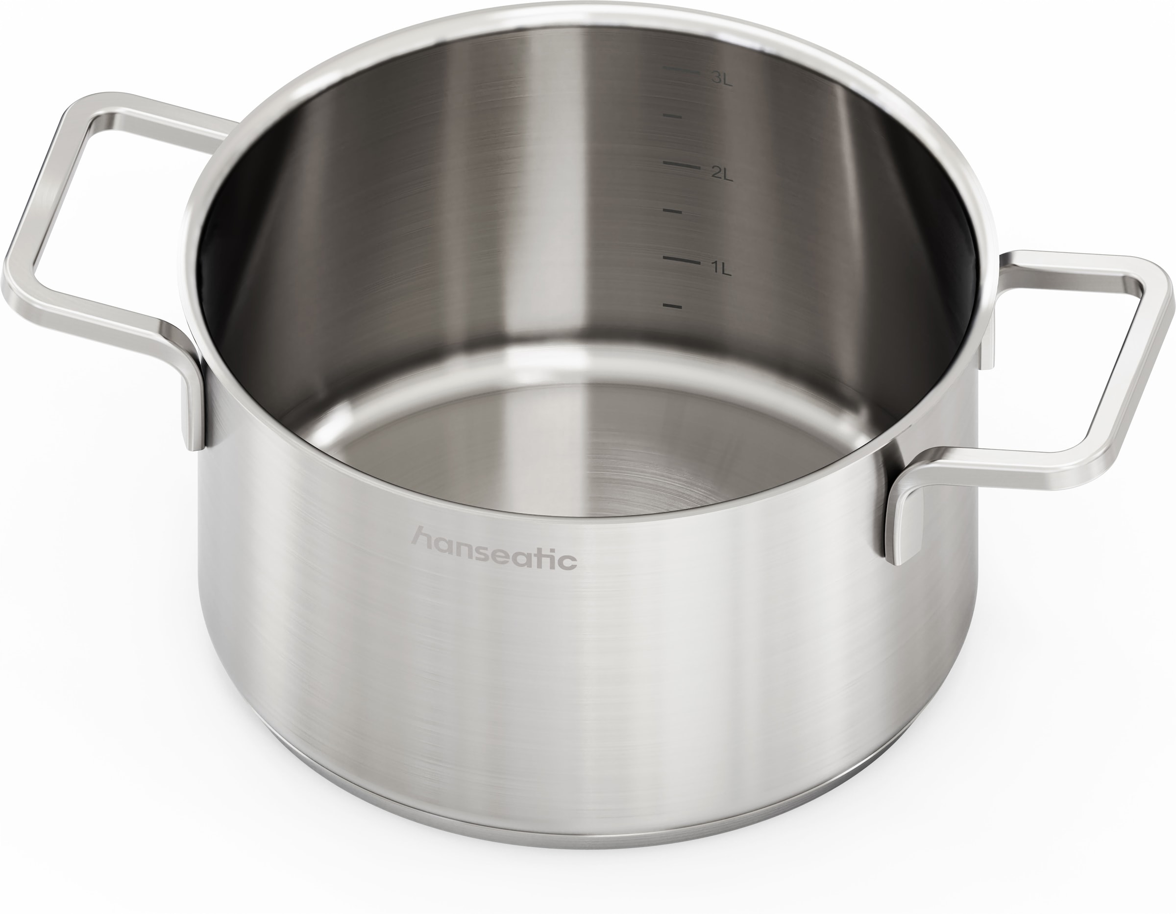 Hanseatic Topf-Set »DAILY« Set, Stielkasserolle 16 cm, Kochtopf 16/20/24 cm, 7 tlg. Edelstahl 18/10